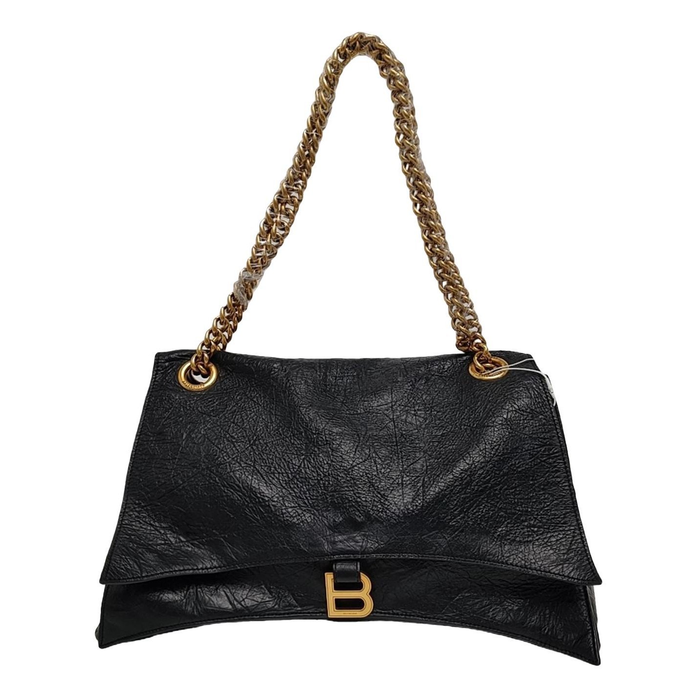 Crush leather handbag