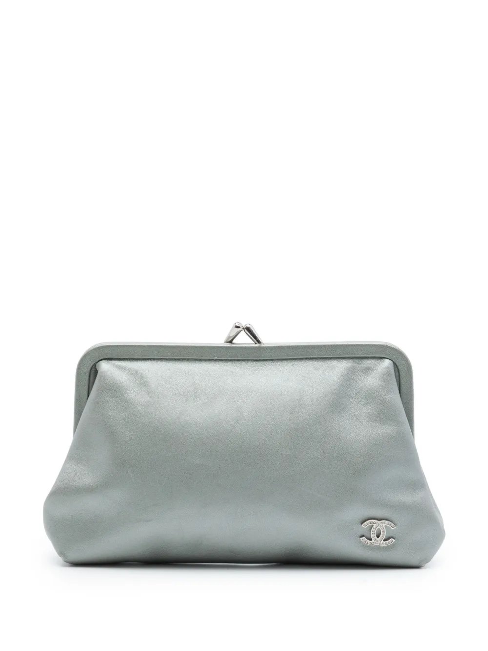 2012-2013 Metallic Calfskin Kiss Lock clutch bag
