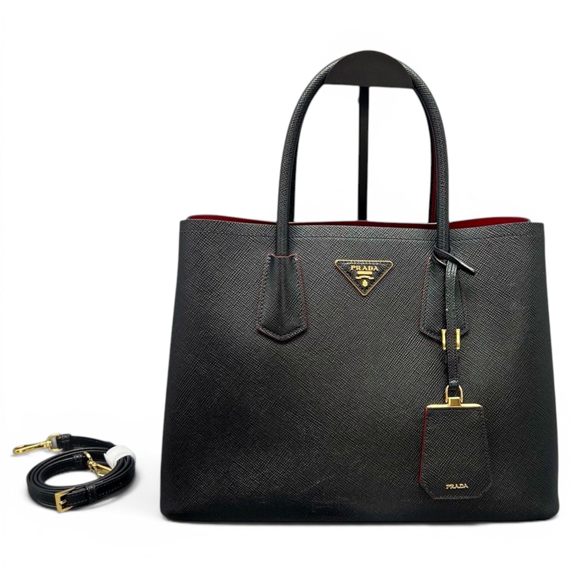 Double leather tote
