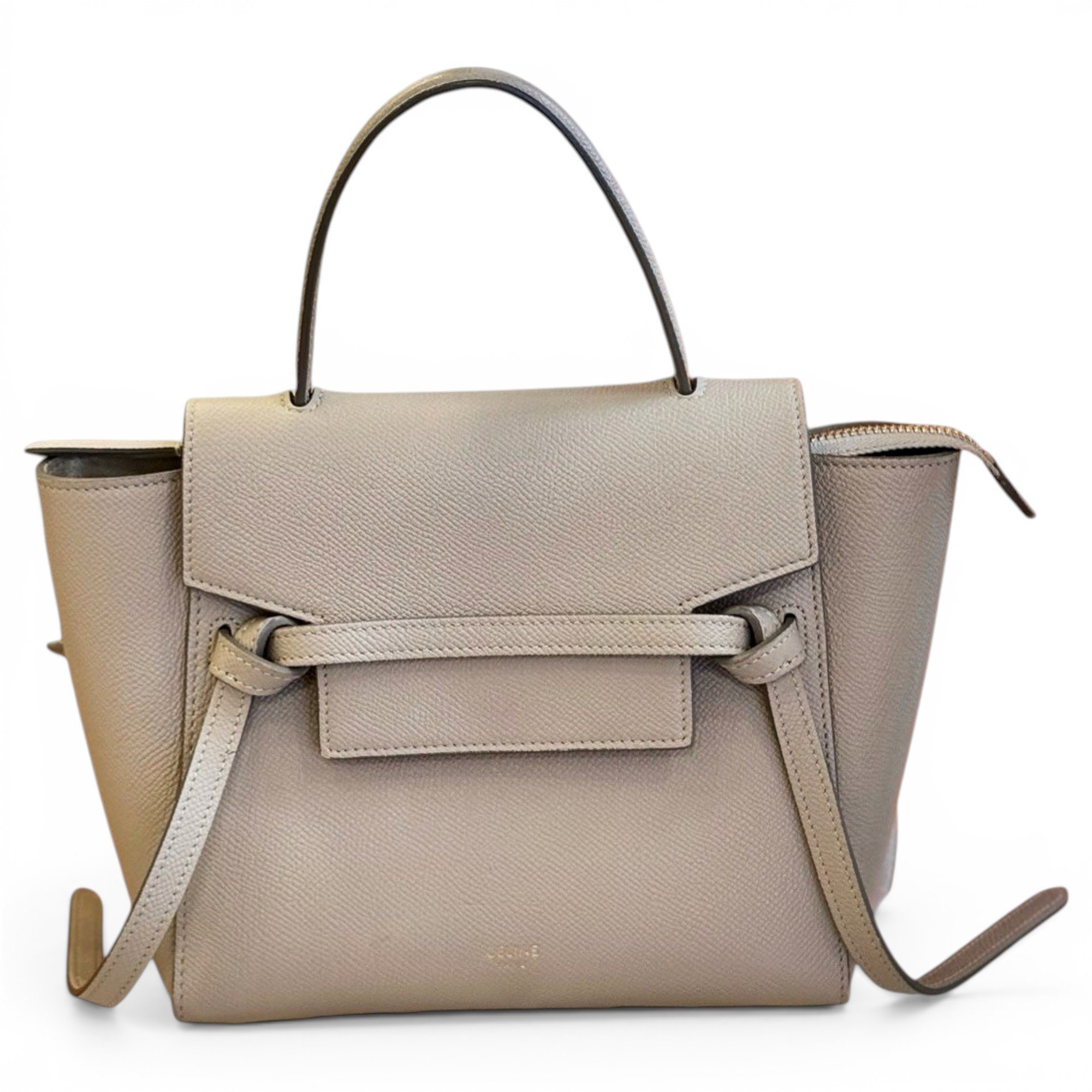 Belt leather handbag