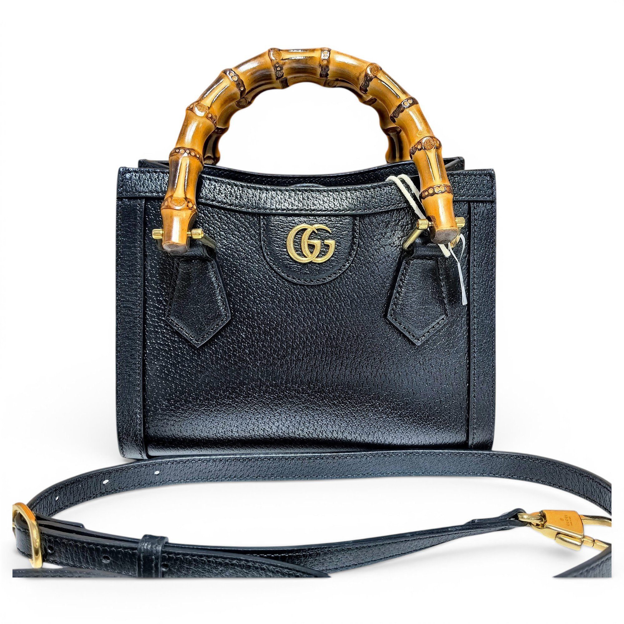 Diana Bamboo leather handbag