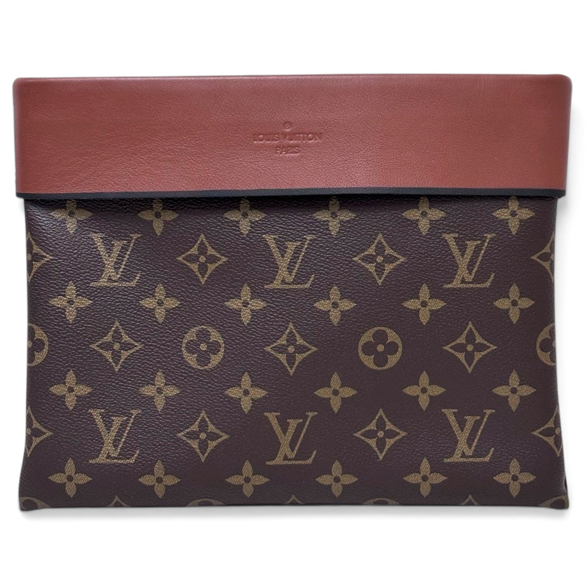 Trio pouch leather clutch bag