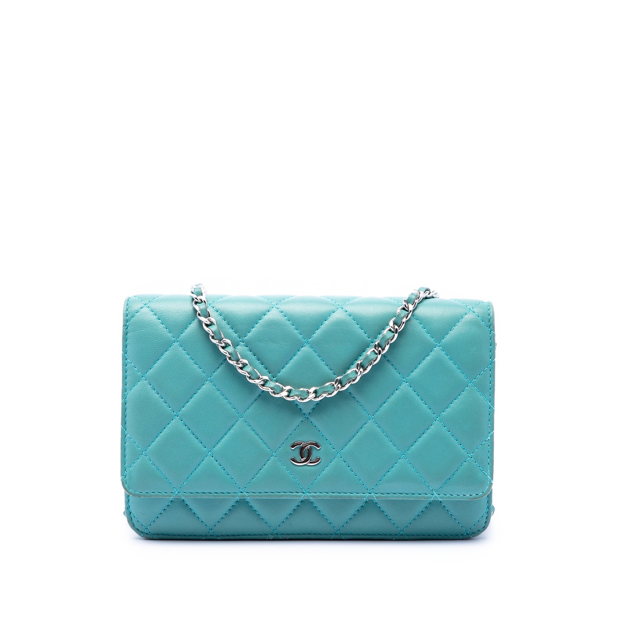 Wallet On Chain leather handbag