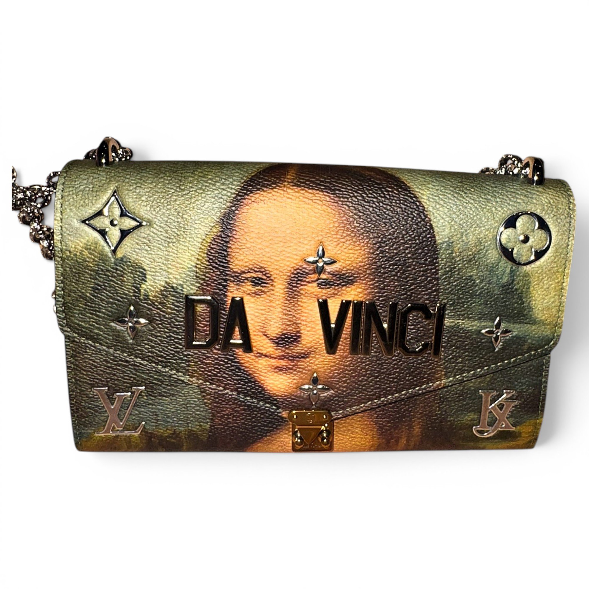 Leather clutch bag