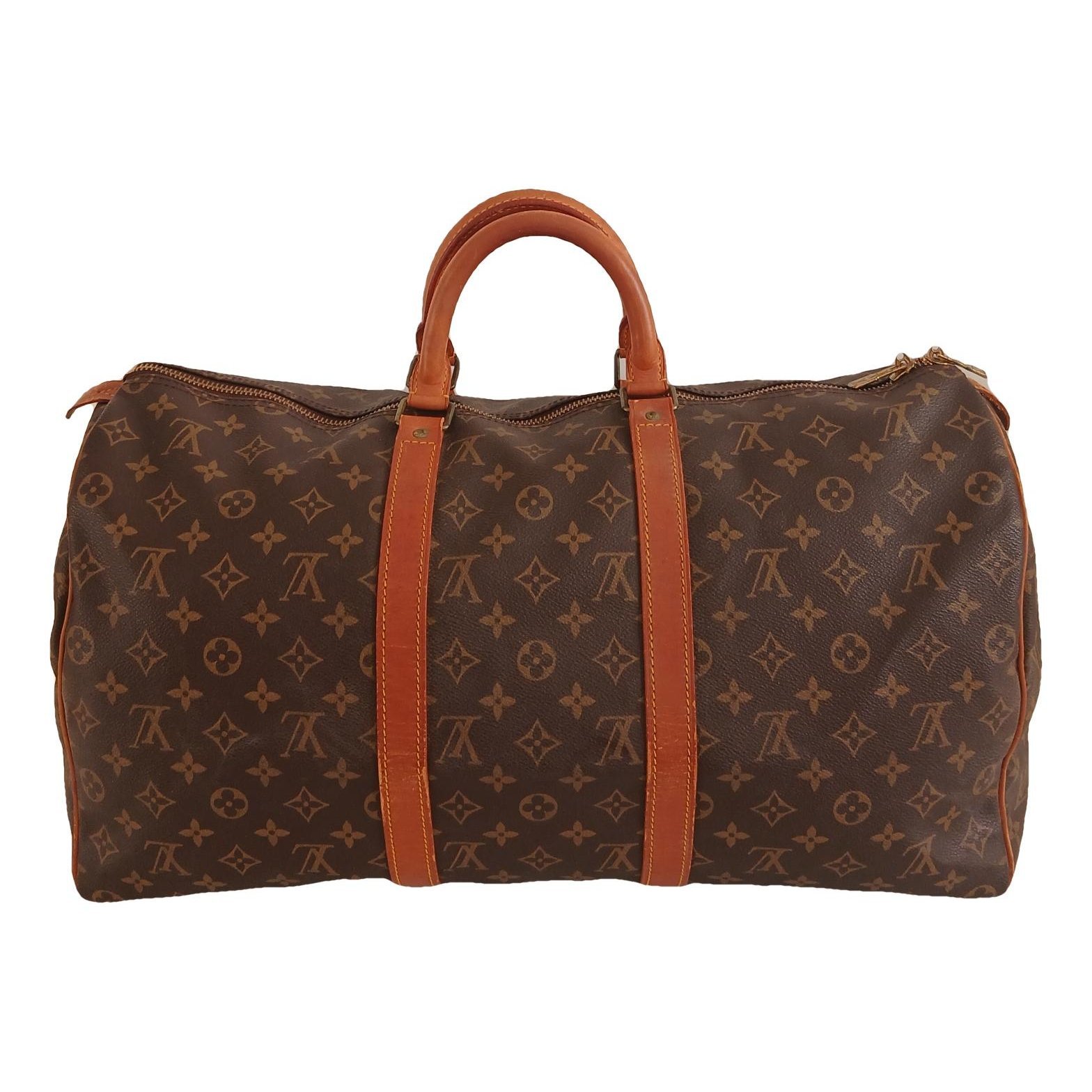 Keepall leather travel bag