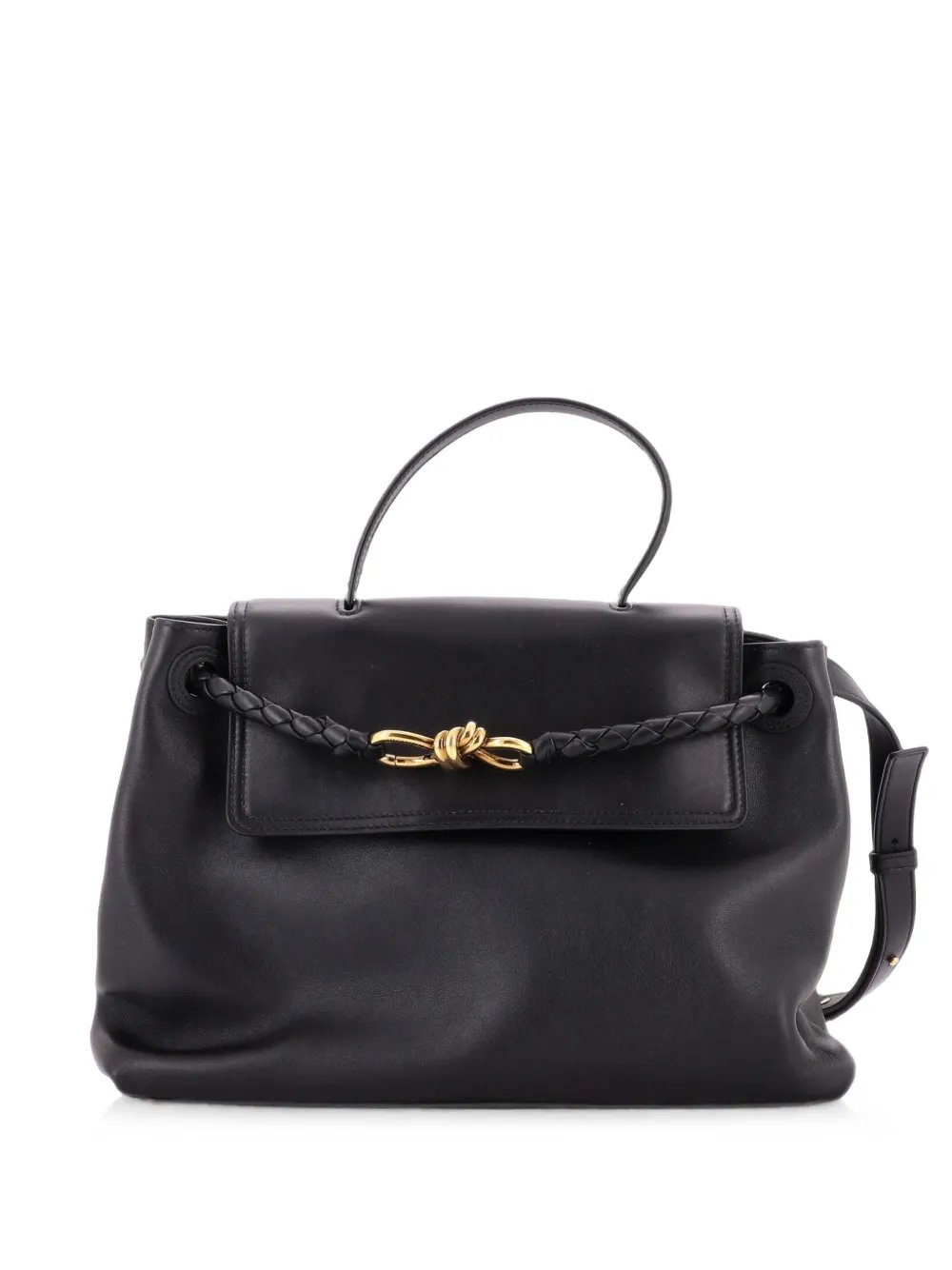 Ciao Ciao Top Handle Bag Leather with Intrecciato Detail Medium satchel