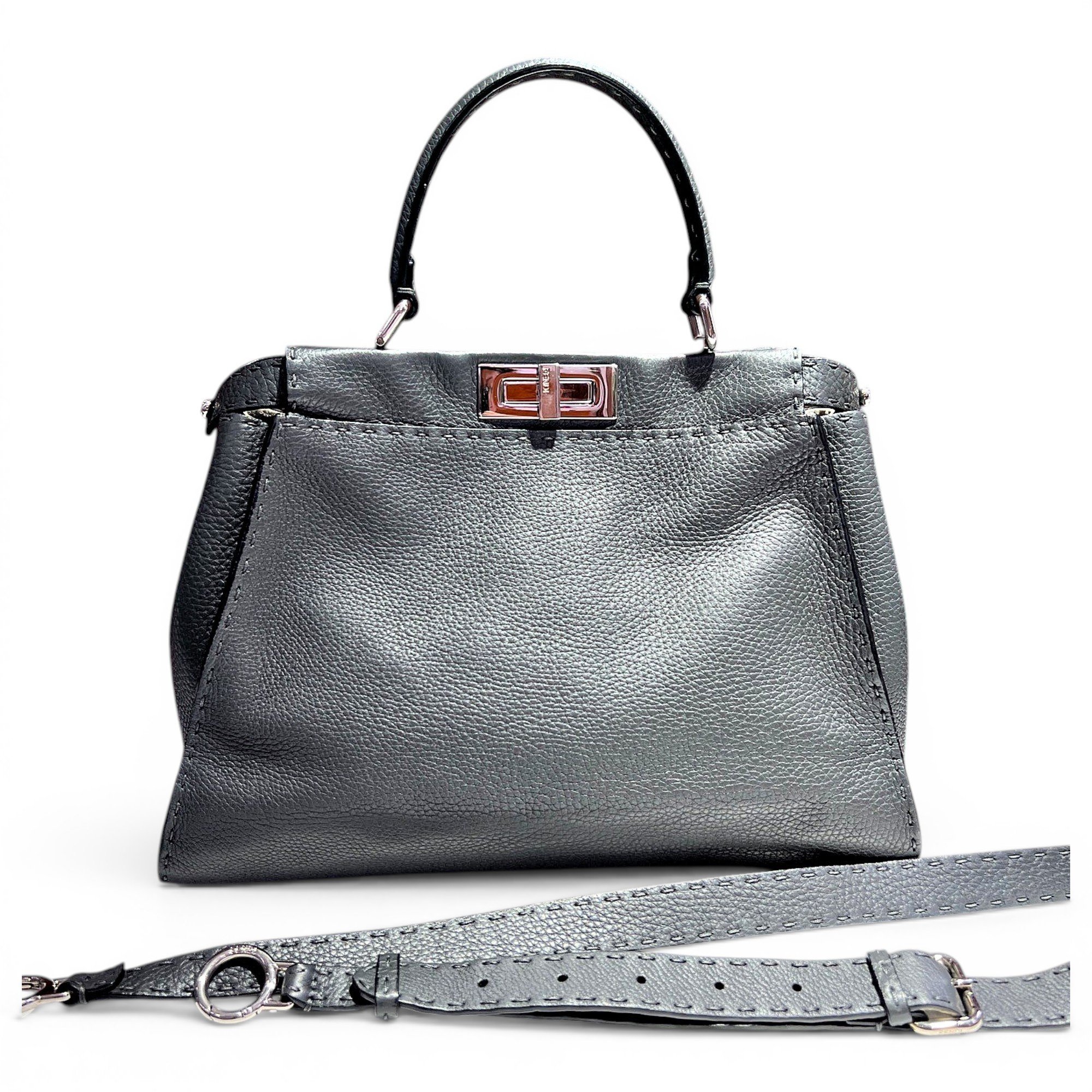 Peekaboo leather handbag