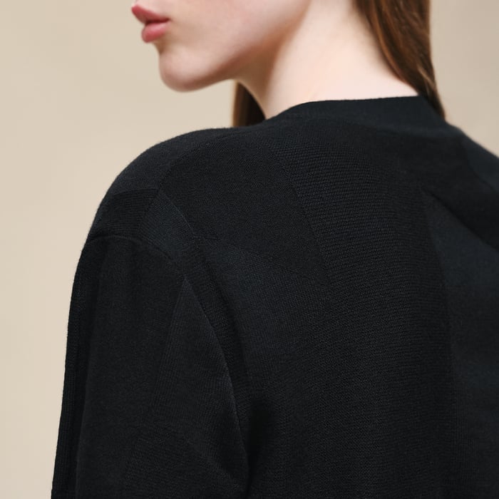 Noir "H Voyage" Short-sleeve Sweater