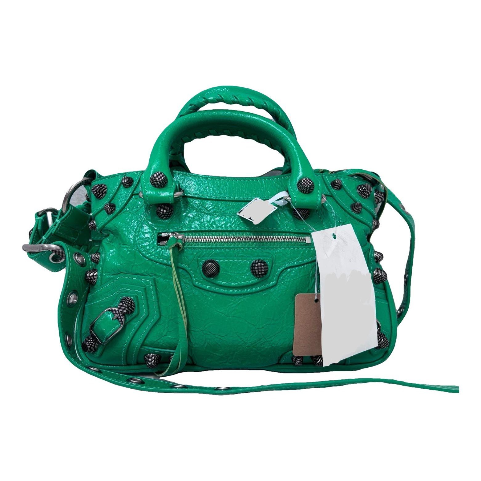 City leather handbag
