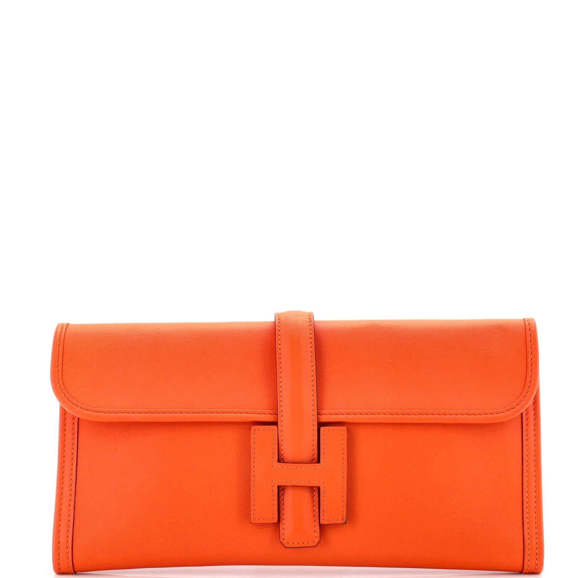 Leather clutch bag