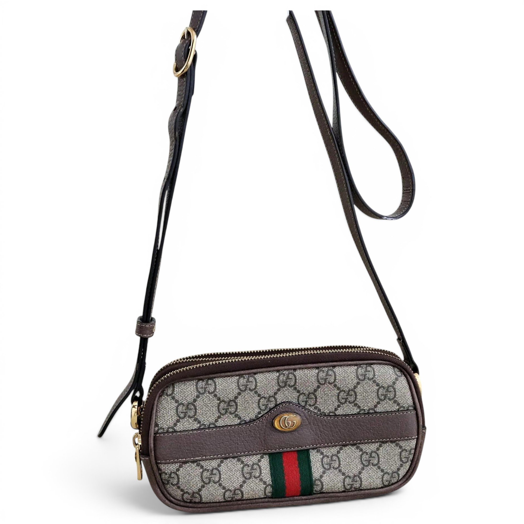 Ophidia leather crossbody bag