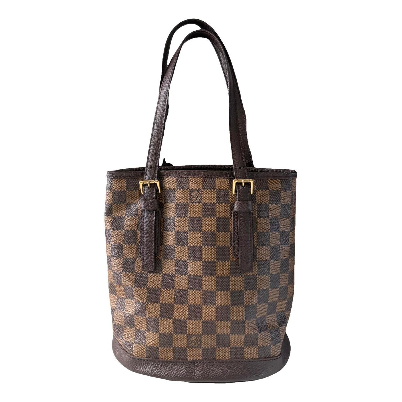 Bucket leather handbag