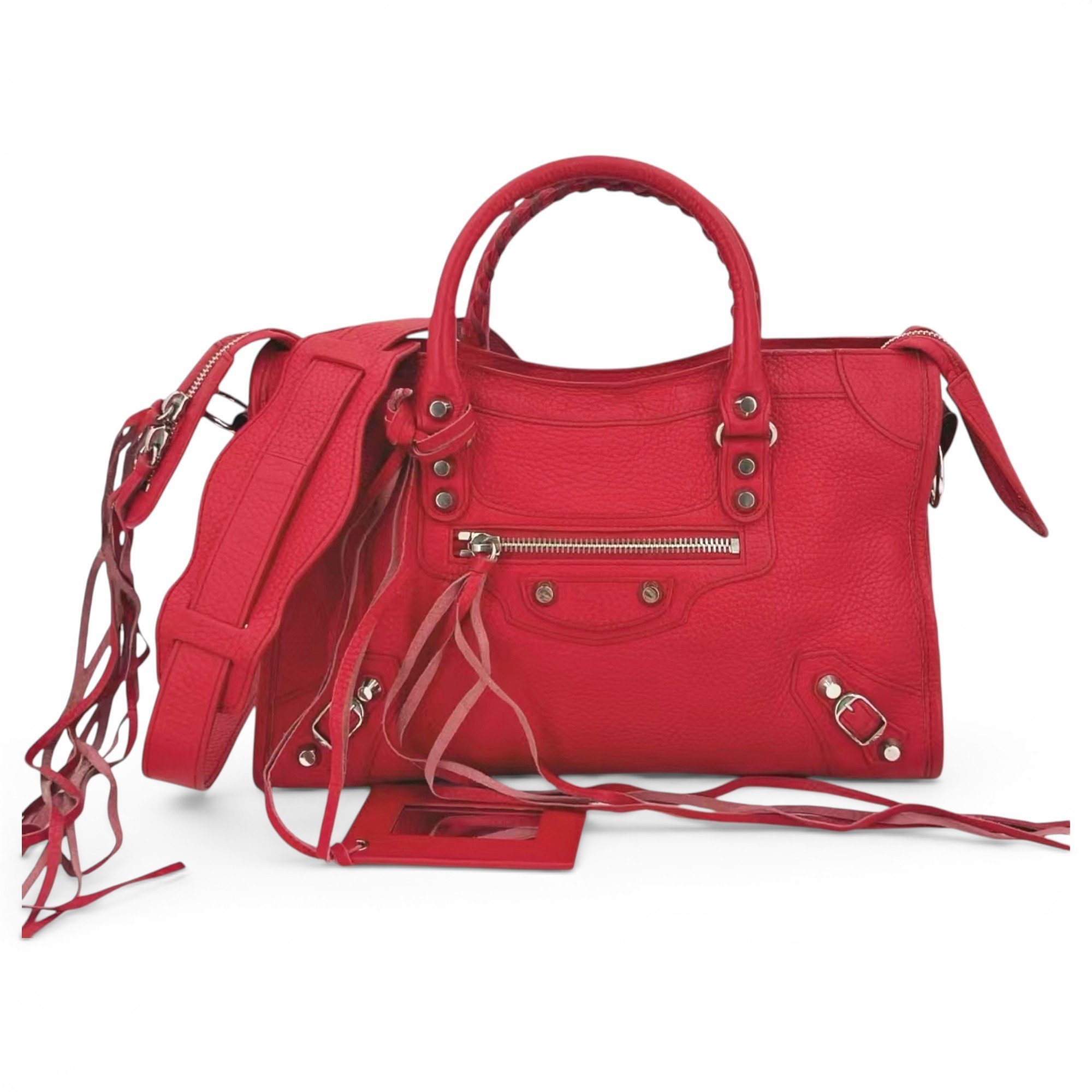 City leather handbag