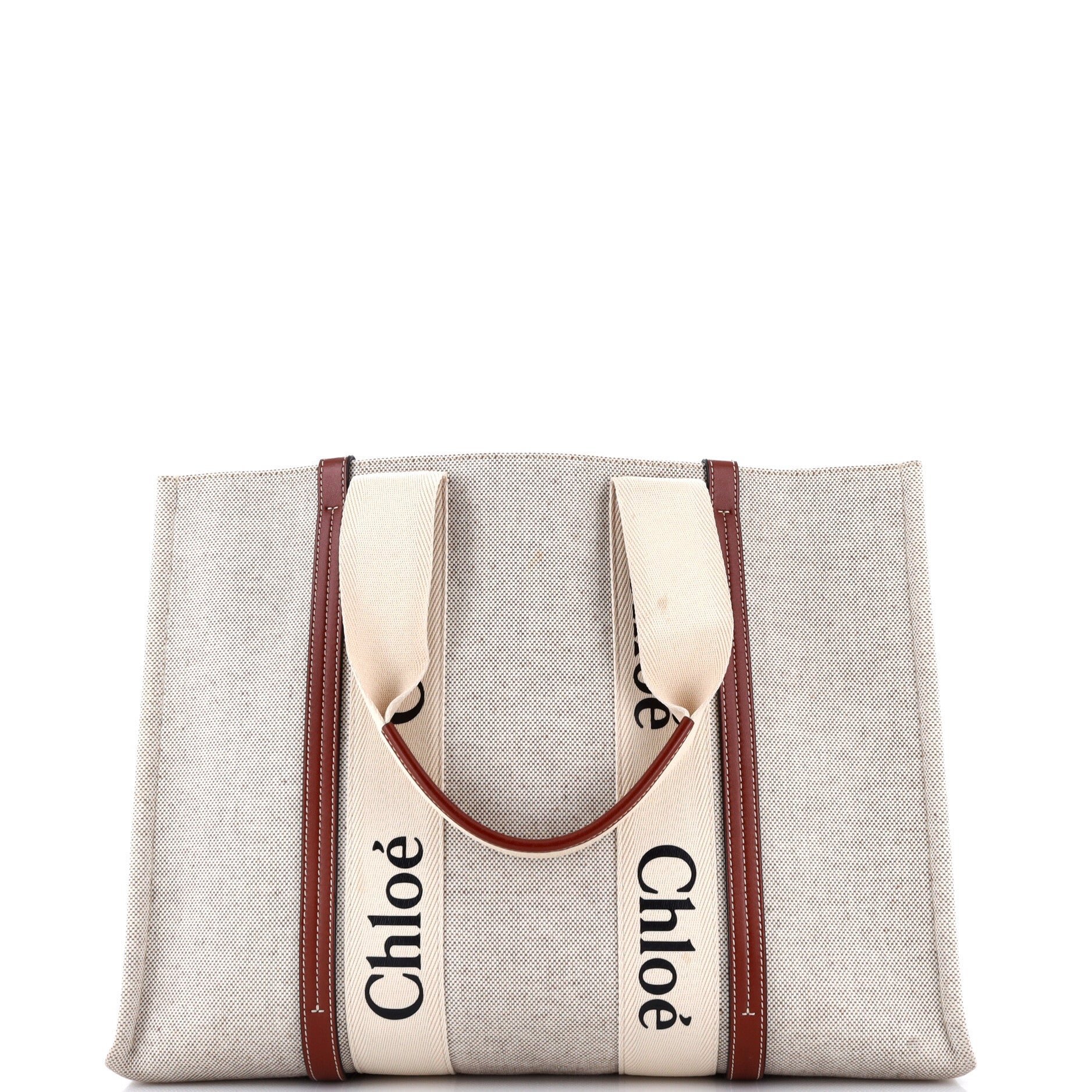 Woody leather tote