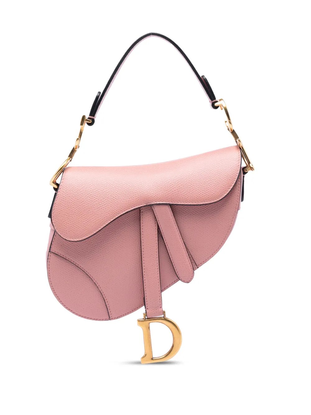 2018 Mini Grained Calfskin Saddle Bag satchel