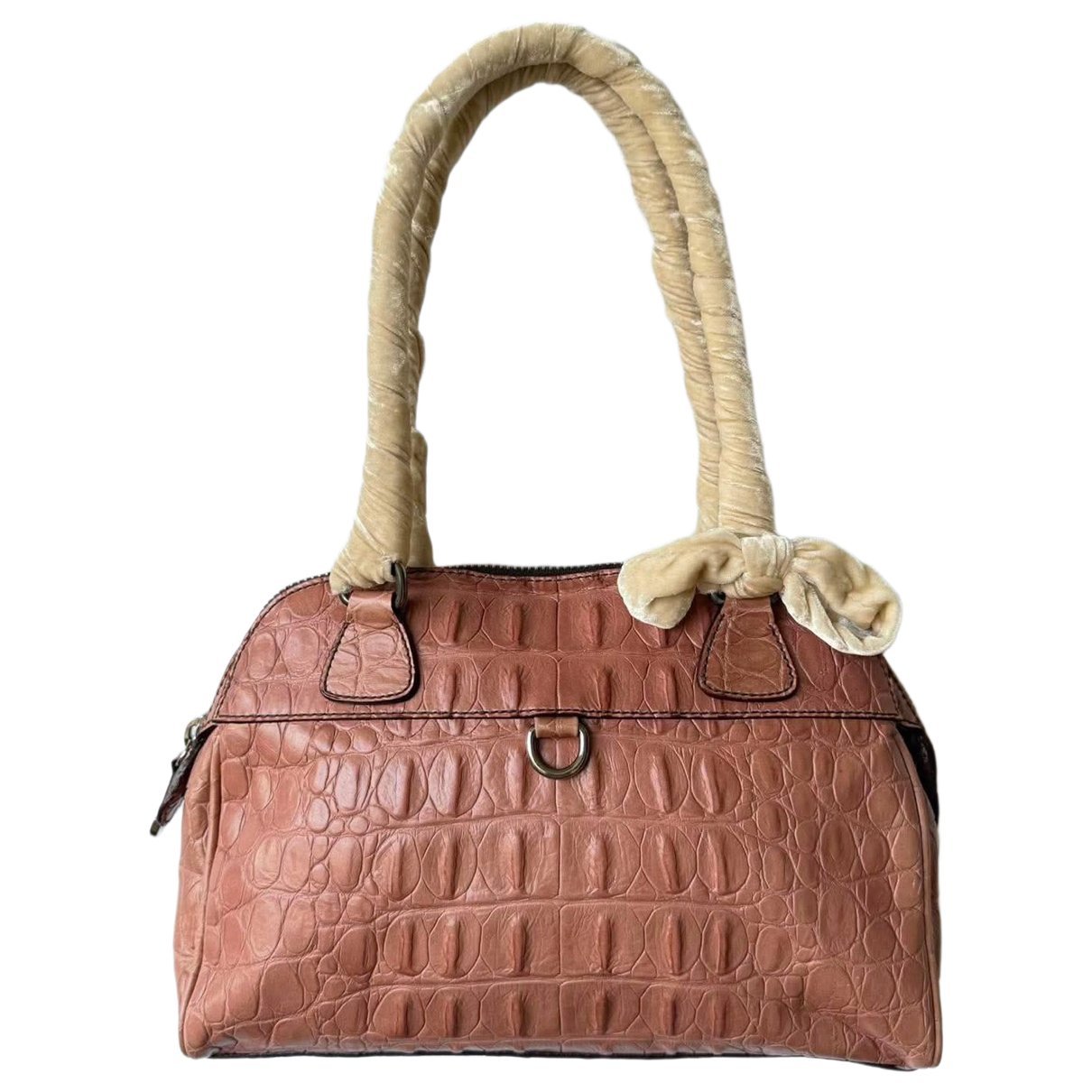 Coffer leather handbag