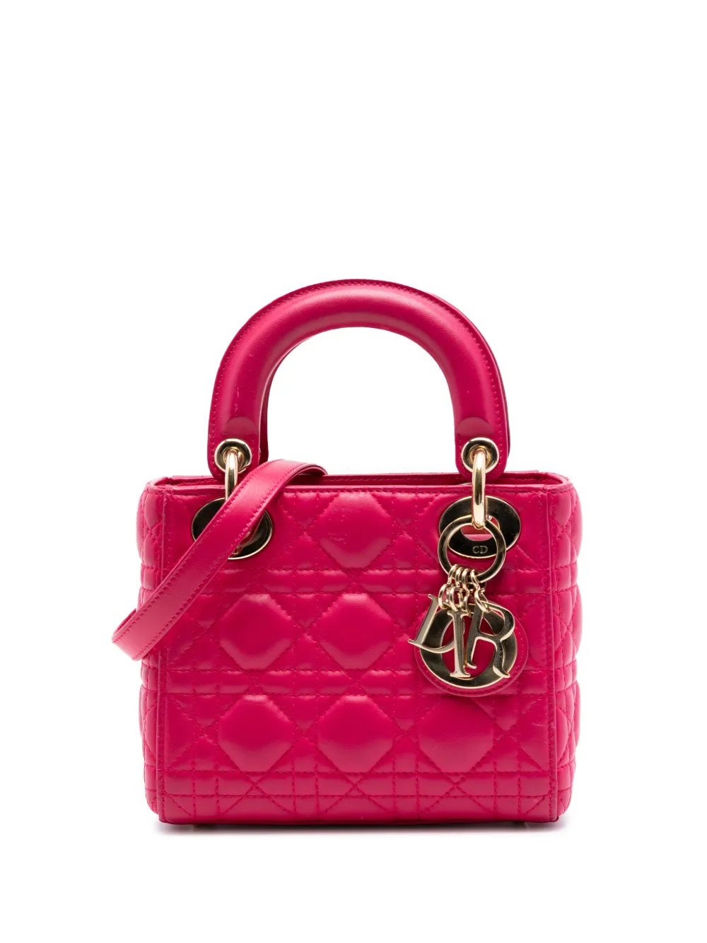 2013 Mini Lambskin Cannage Lady Dior satchel
