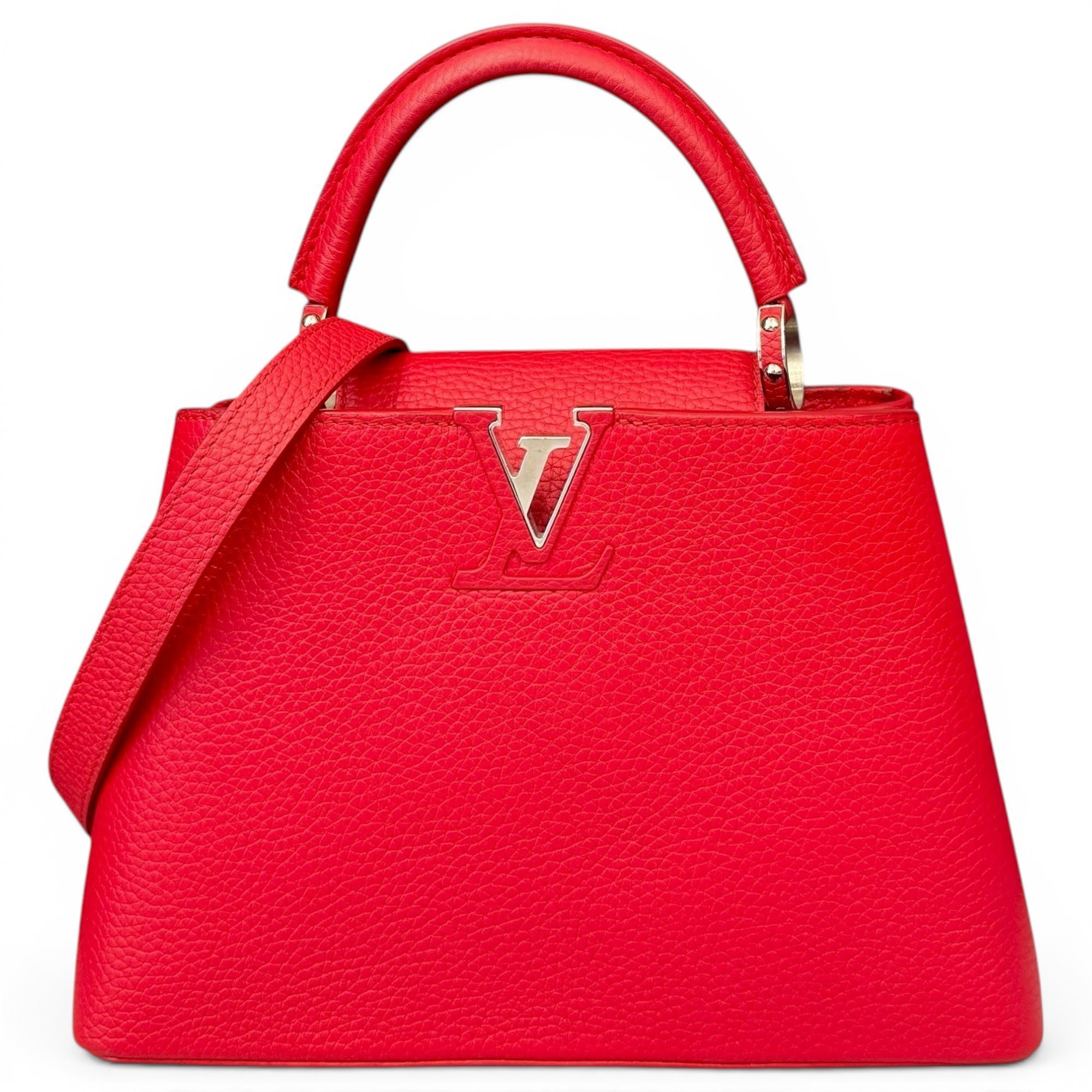 Capucines pony-style calfskin handbag