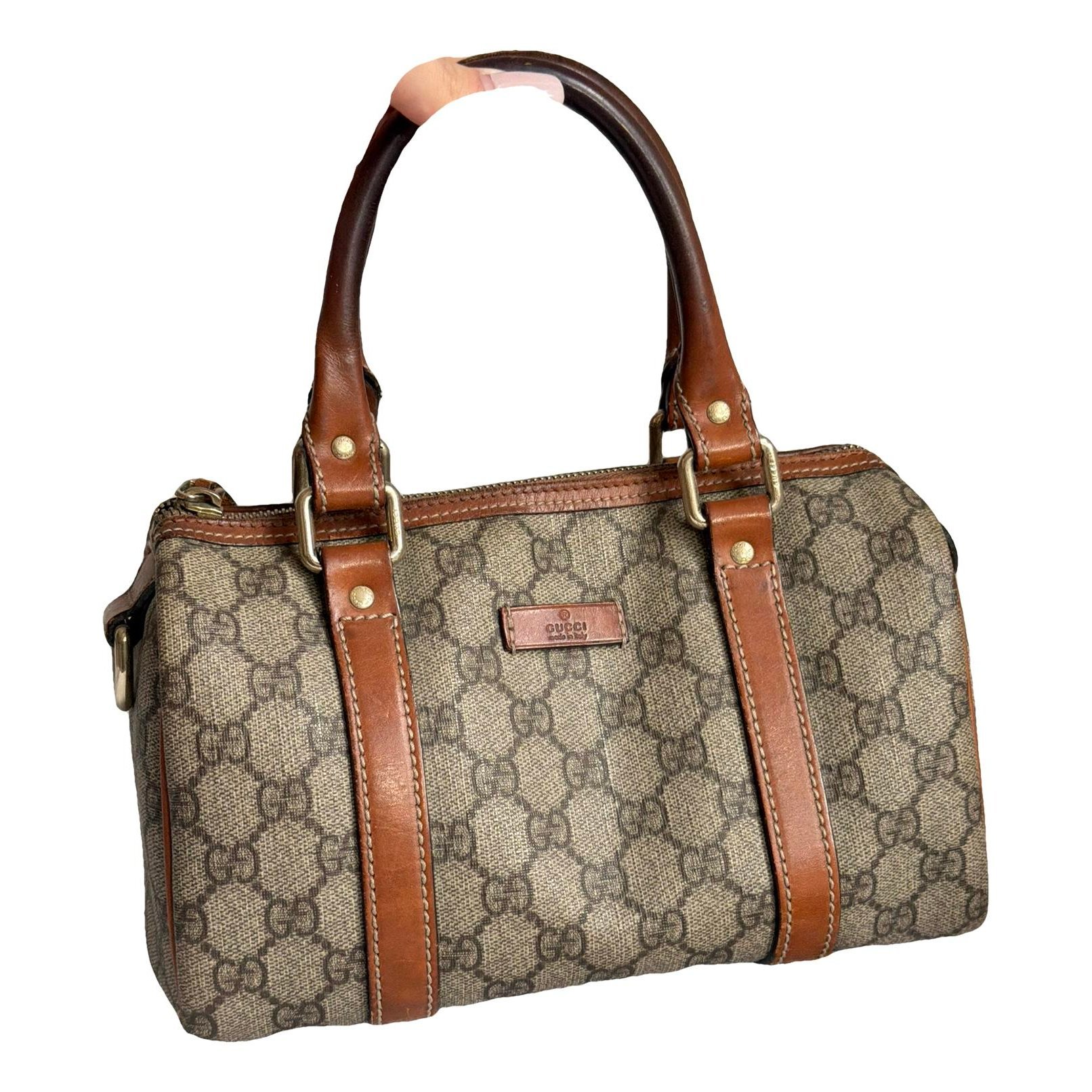Boston leather handbag