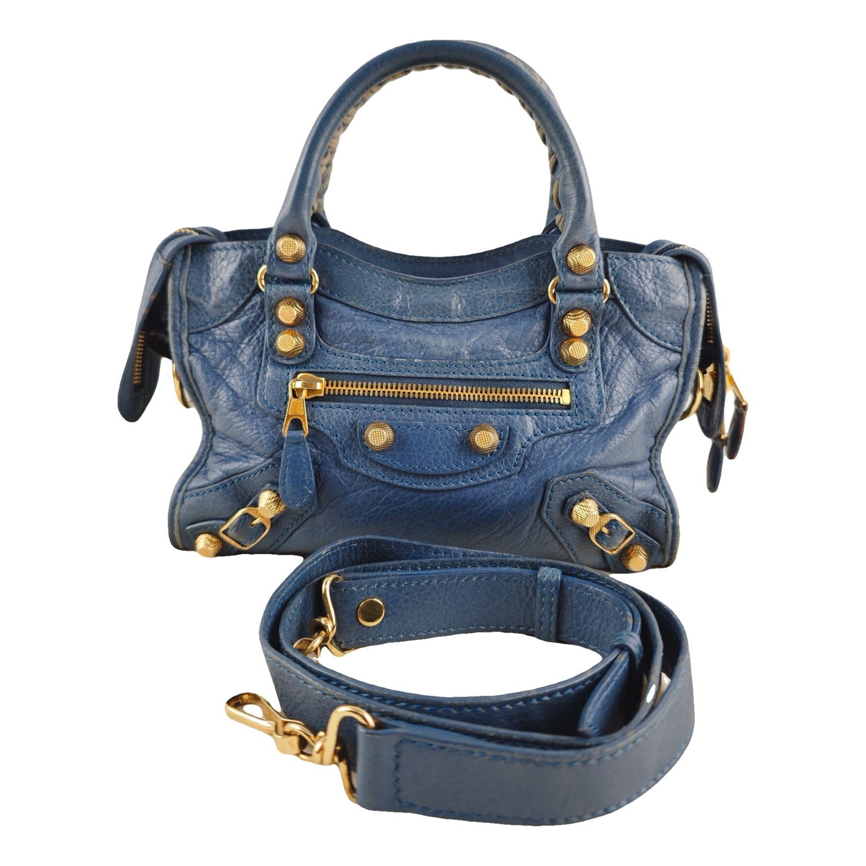 Balenciaga Classic Metalic leather handbag