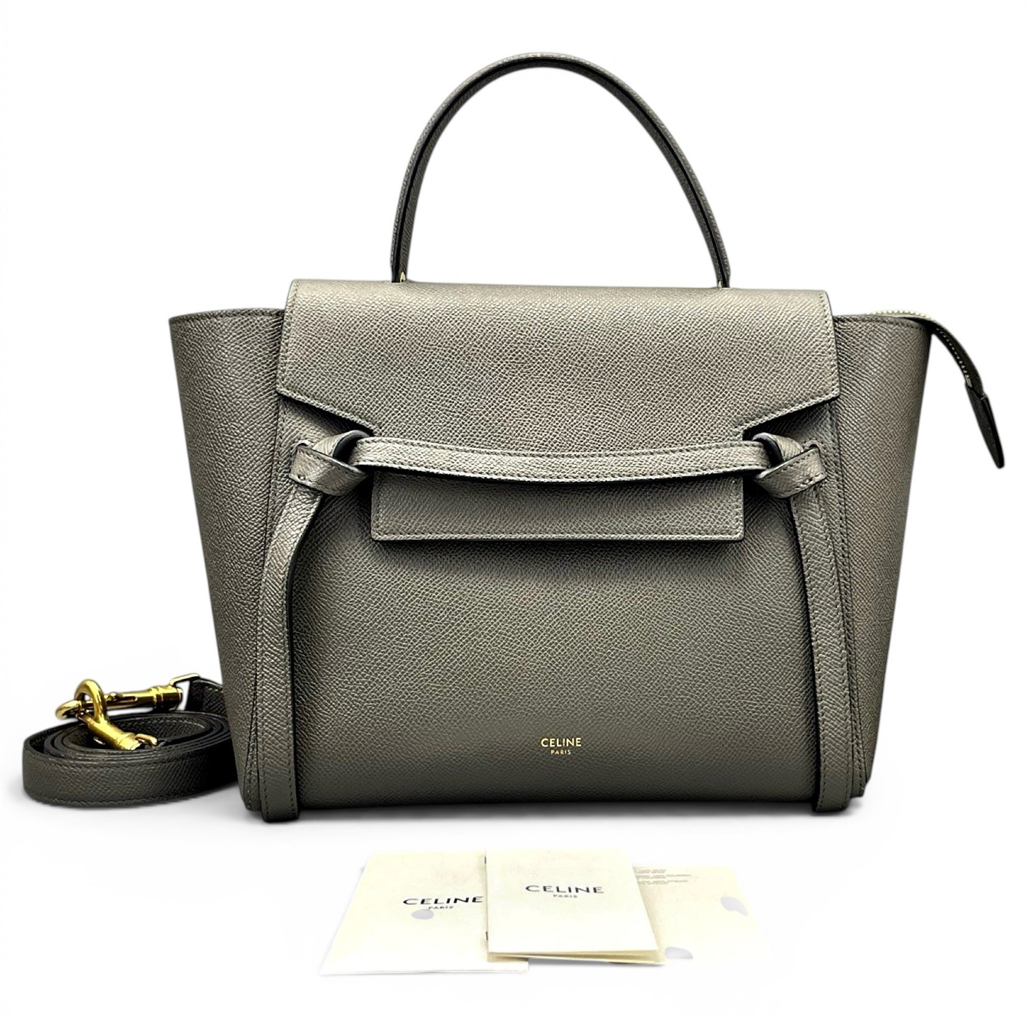 Belt leather handbag