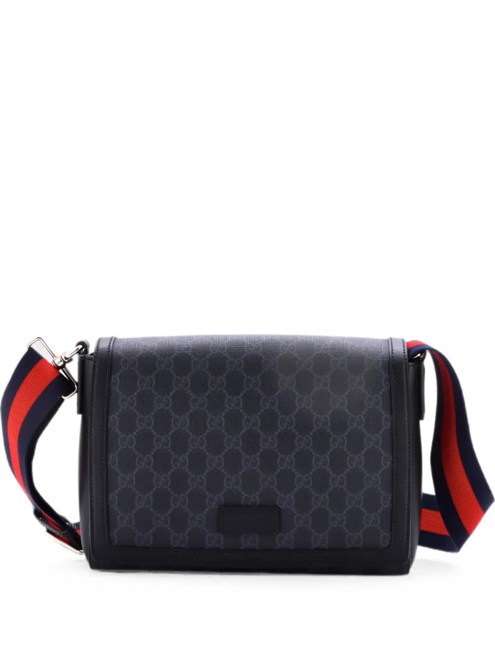 Web Strap Flap Messenger Bag GG Coated Canvas Small crossbody bag