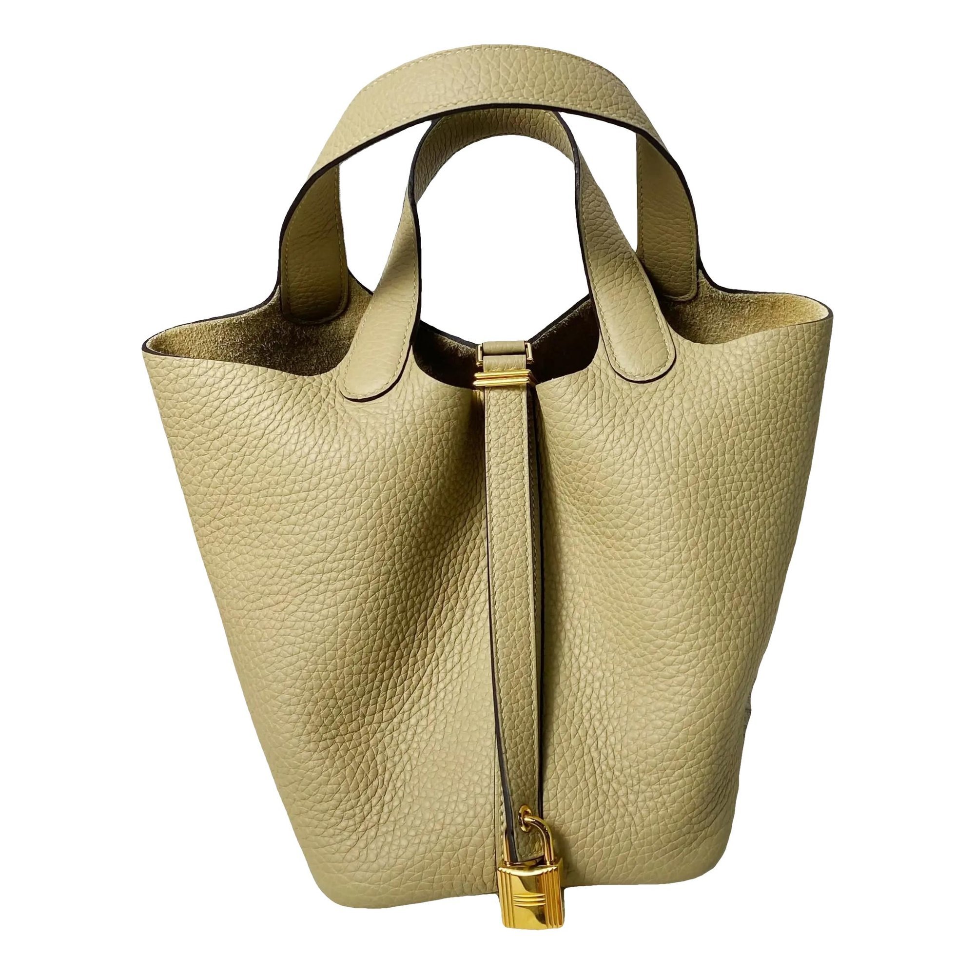 Picotin leather tote