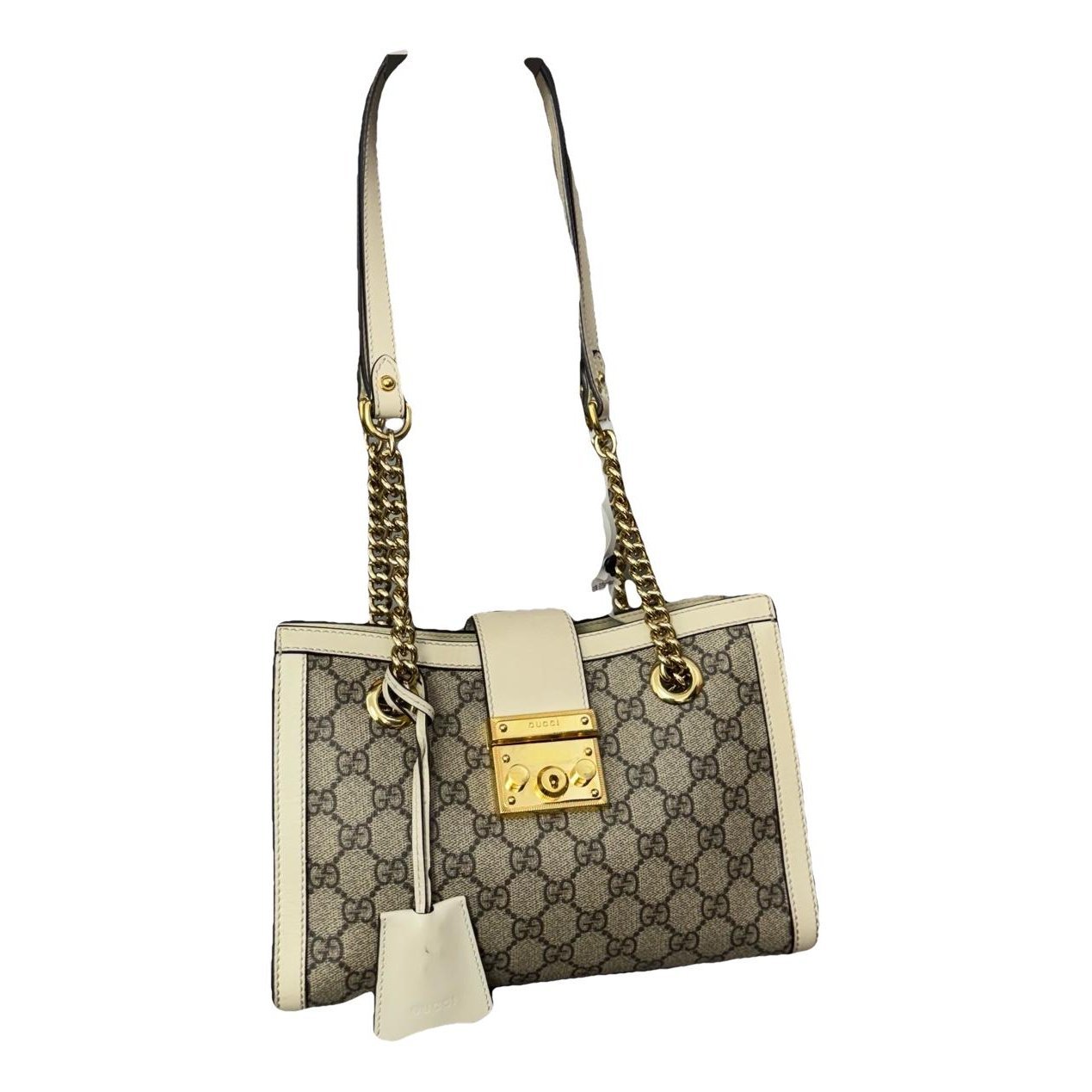 Padlock leather handbag