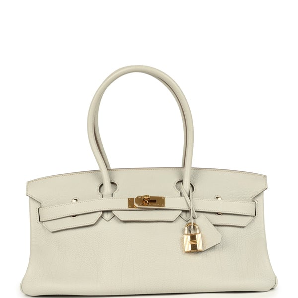 Hermes Vintage Hermes Shoulder Birkin 42 JPG Gris Perle Togo Gold Hardware