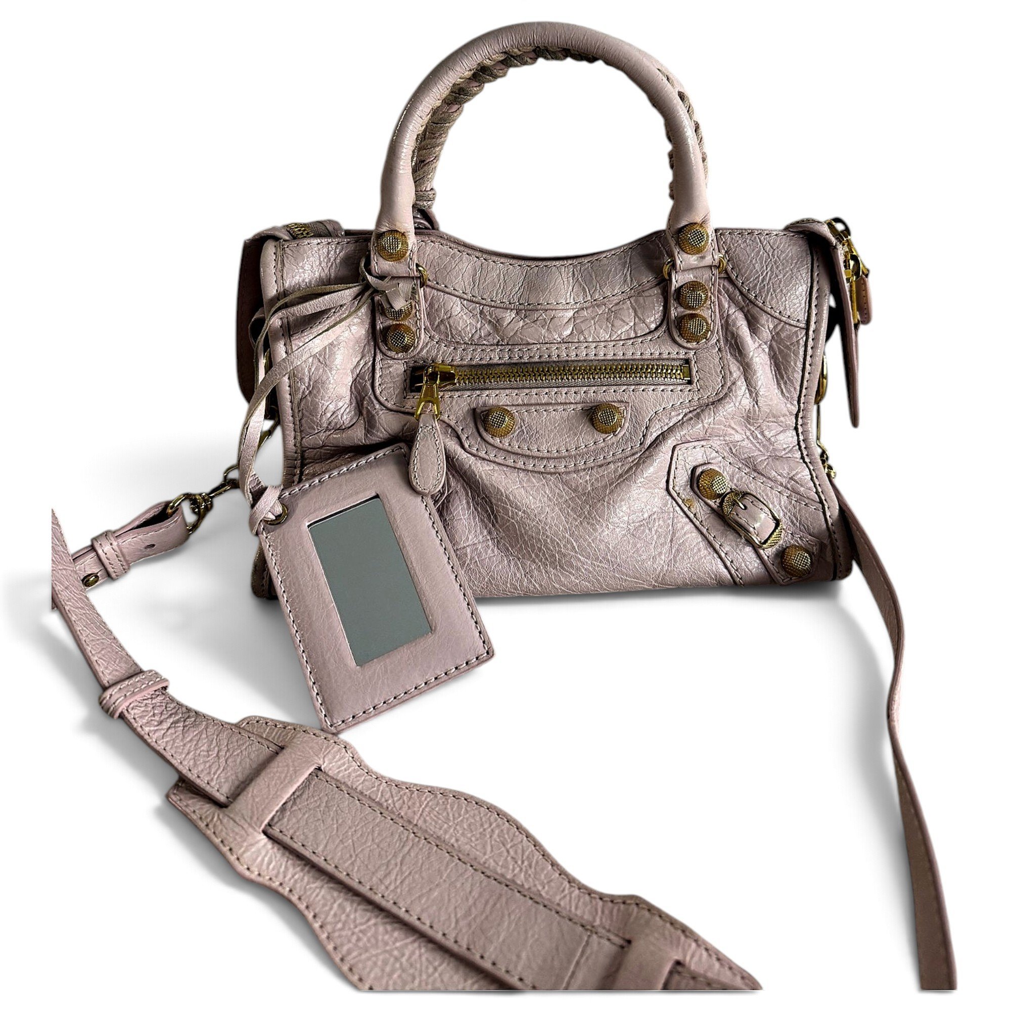 Classic Metalic leather crossbody bag