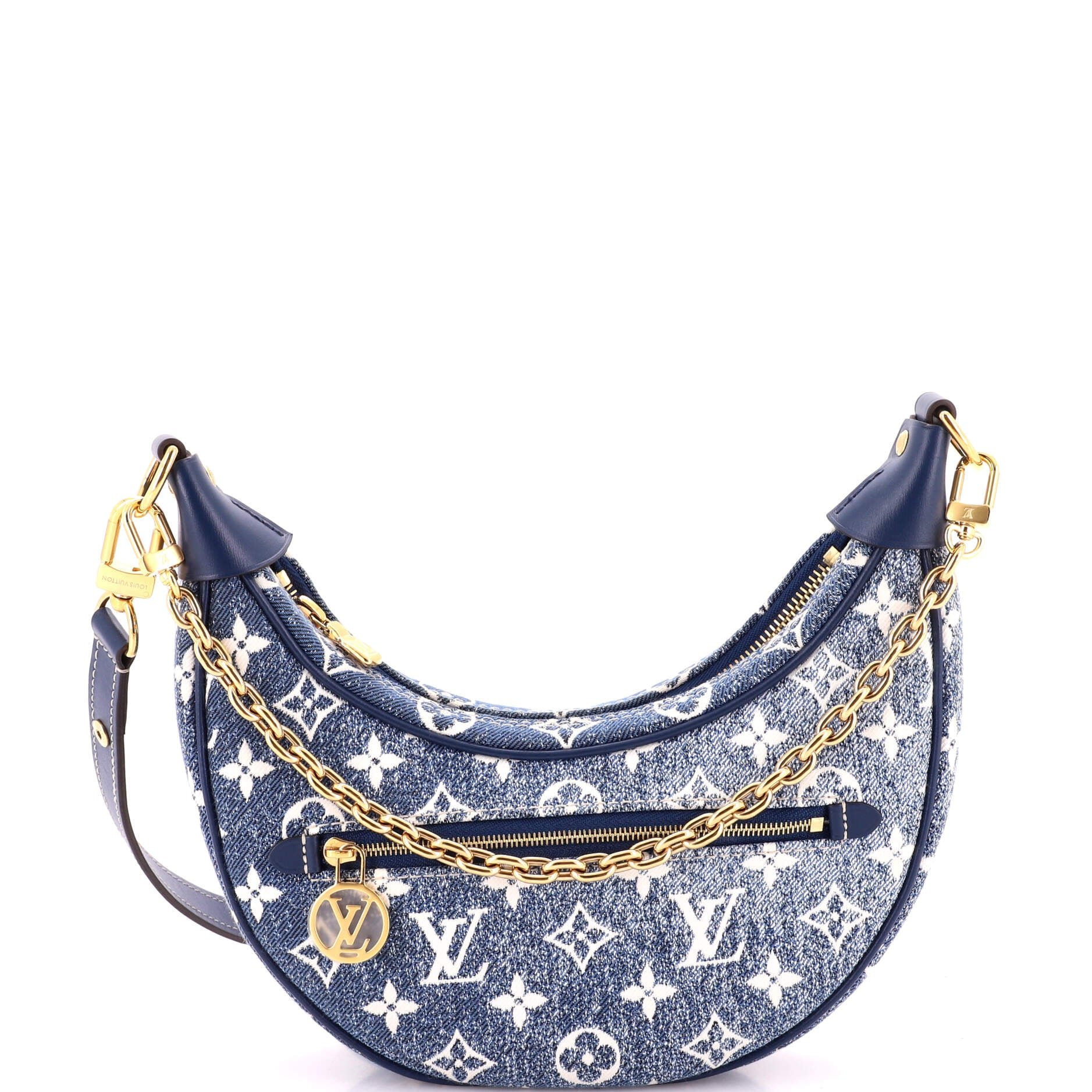 Loop Handbag Monogram Jacquard Denim