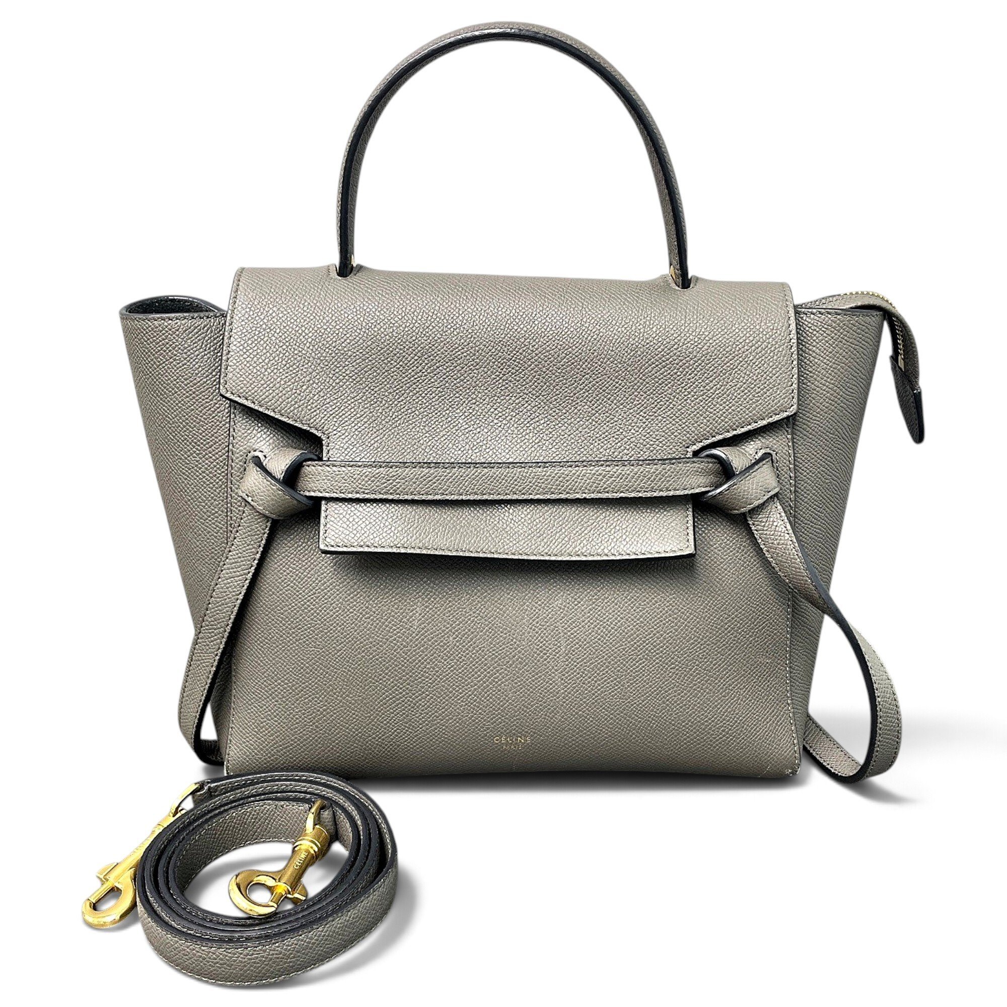 Belt leather handbag