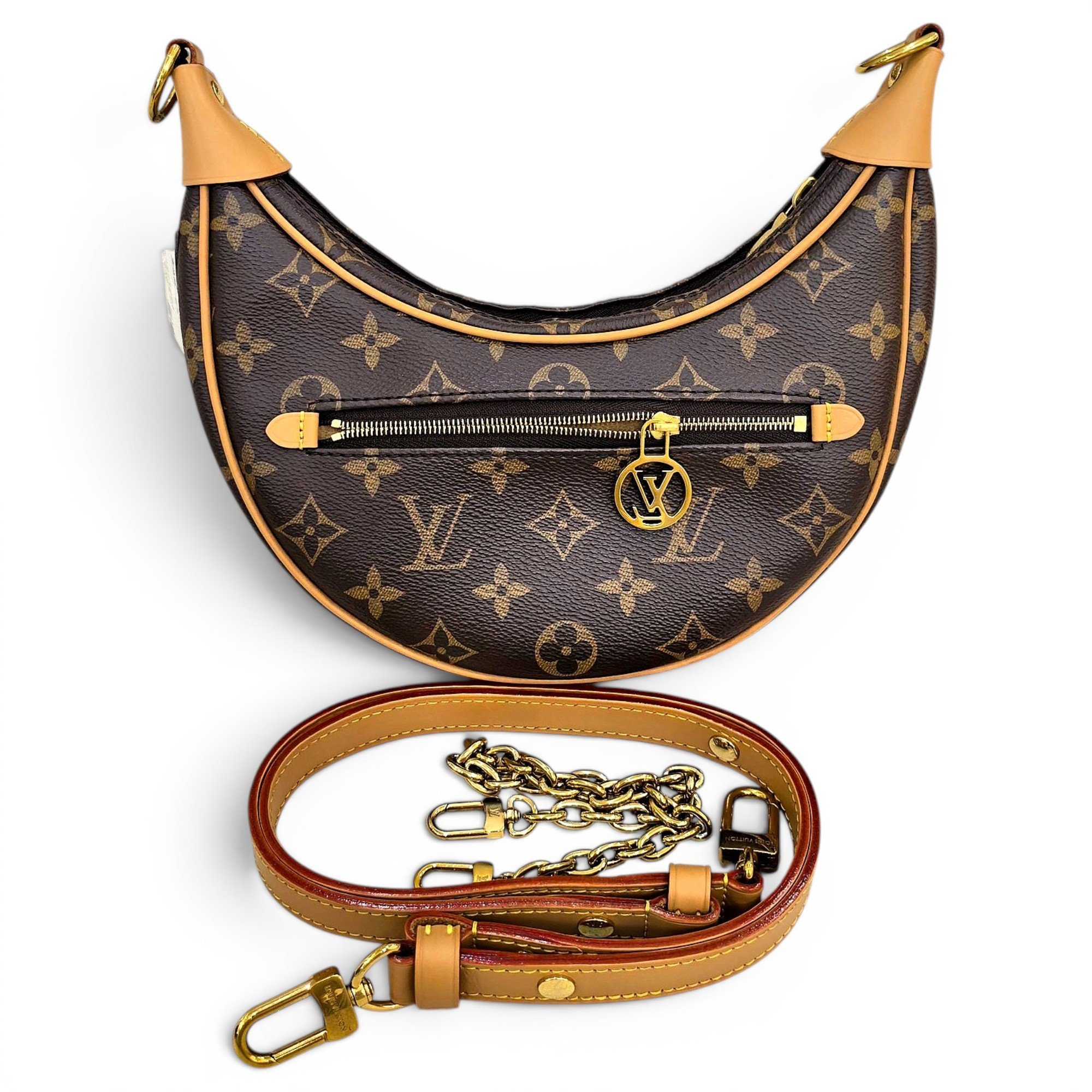 Loop leather handbag