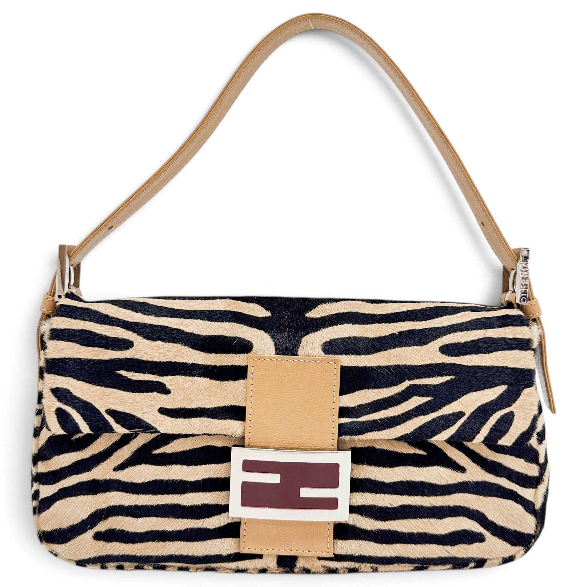 Baguette pony-style calfskin handbag