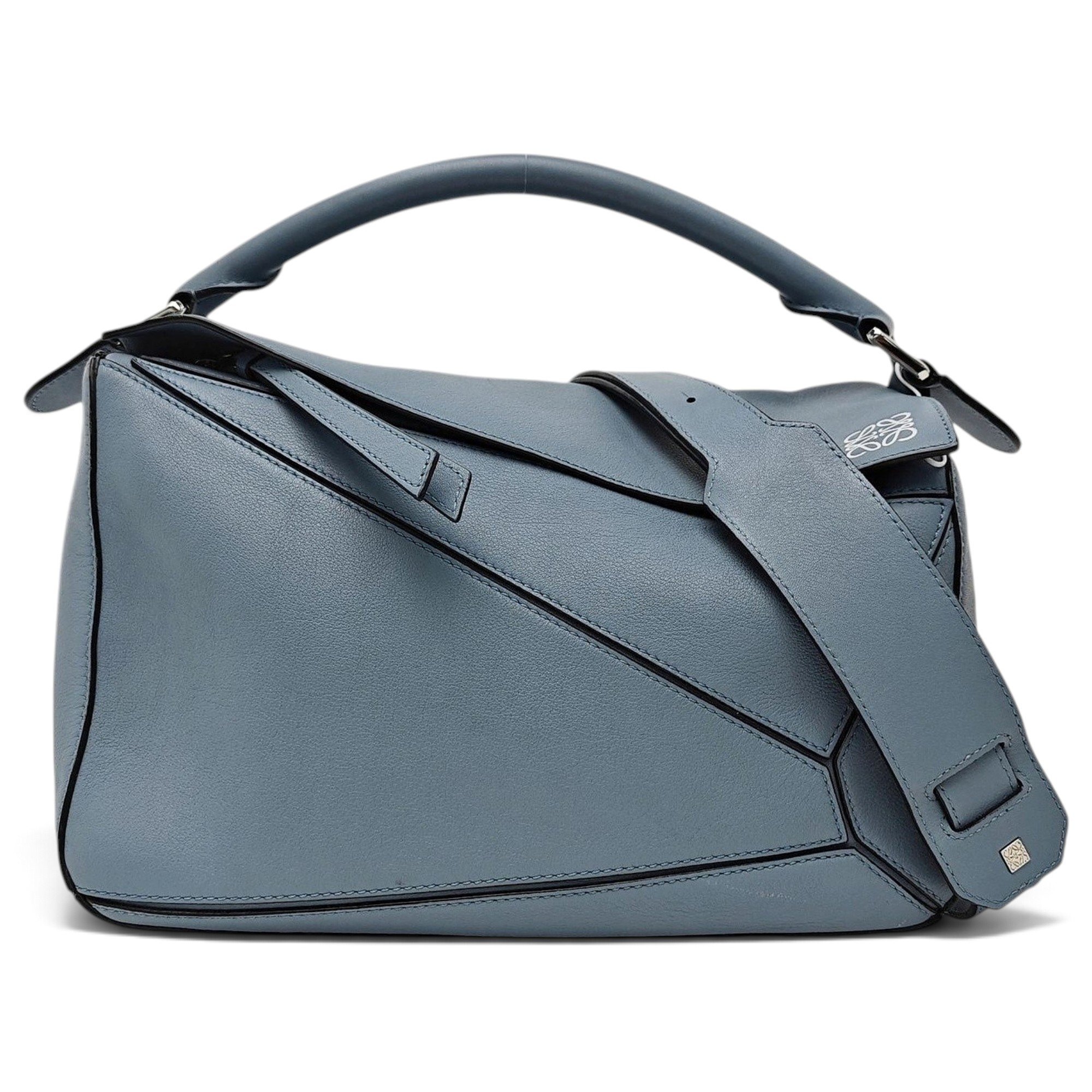 Puzzle leather handbag