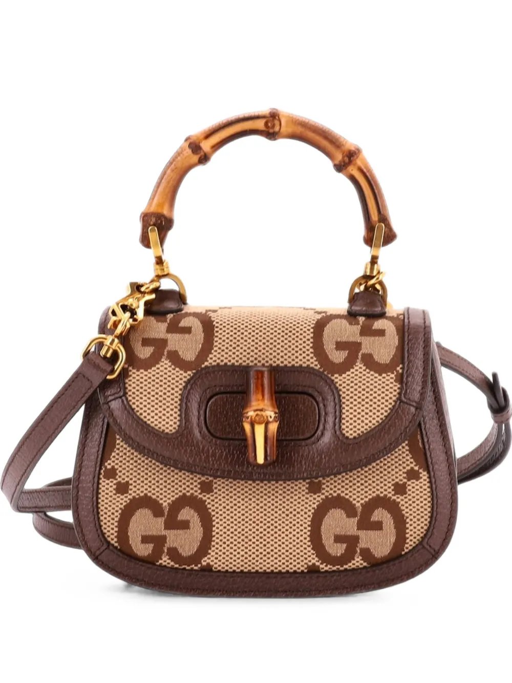 Bamboo 1947 Top Handle Bag Jumbo GG Canvas Mini crossbody bag