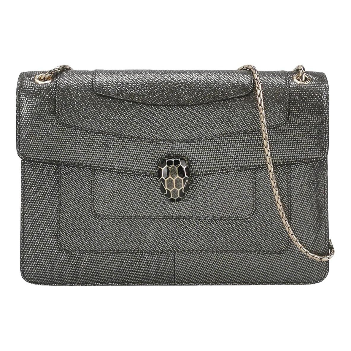 Serpenti leather handbag