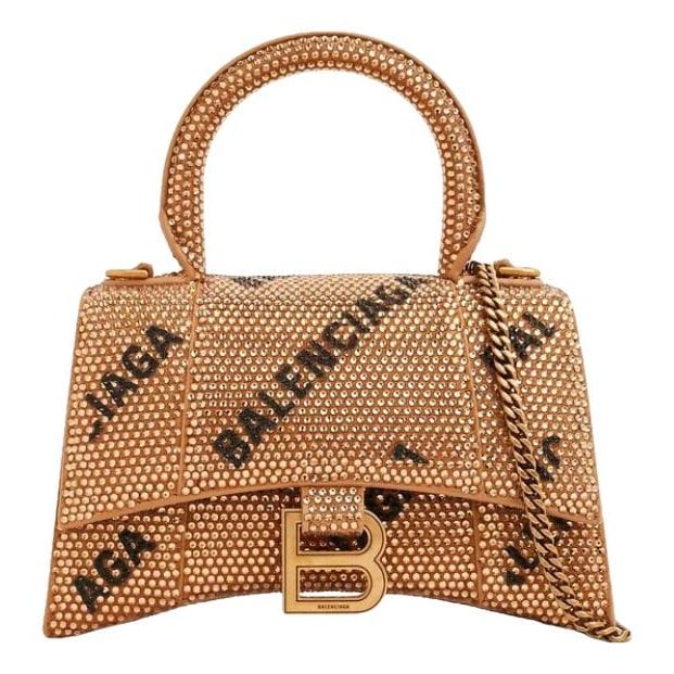 Hourglass glitter handbag