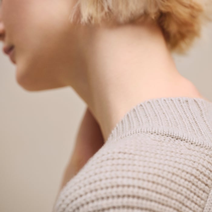 Beige Naturel Sleeveless Cashmere Dress