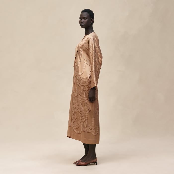 Beige Zénith "l'Enseigne Du Sellier" Caftan