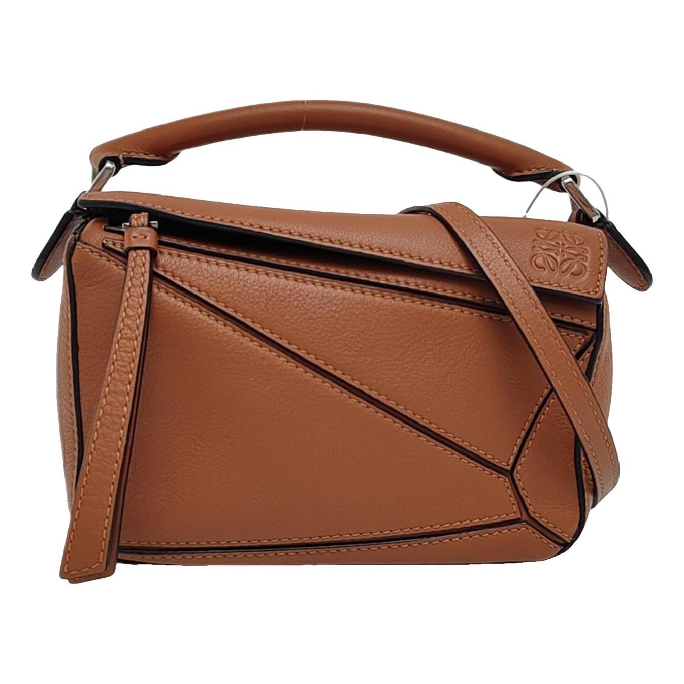 Puzzle leather handbag