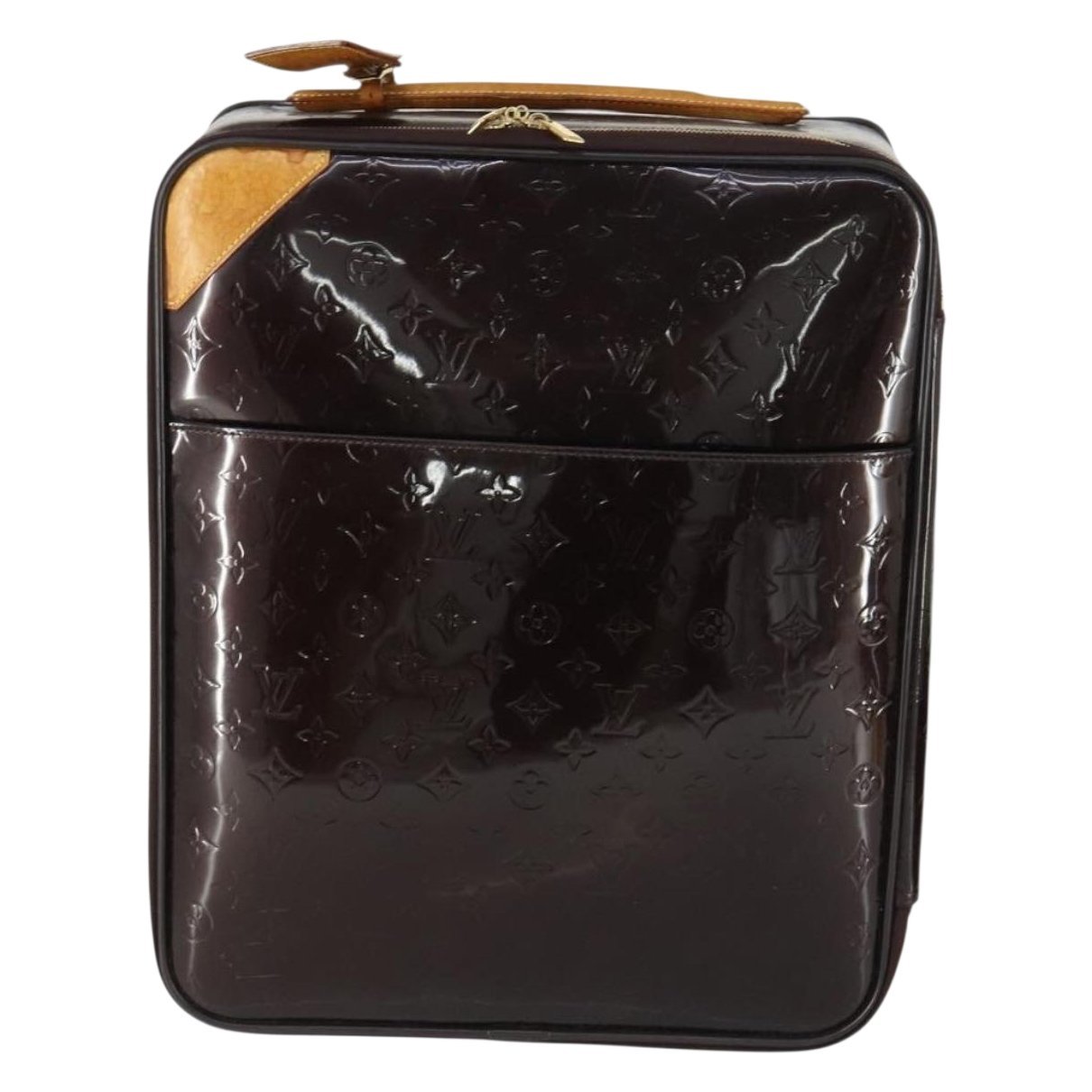 Patent leather travel bag