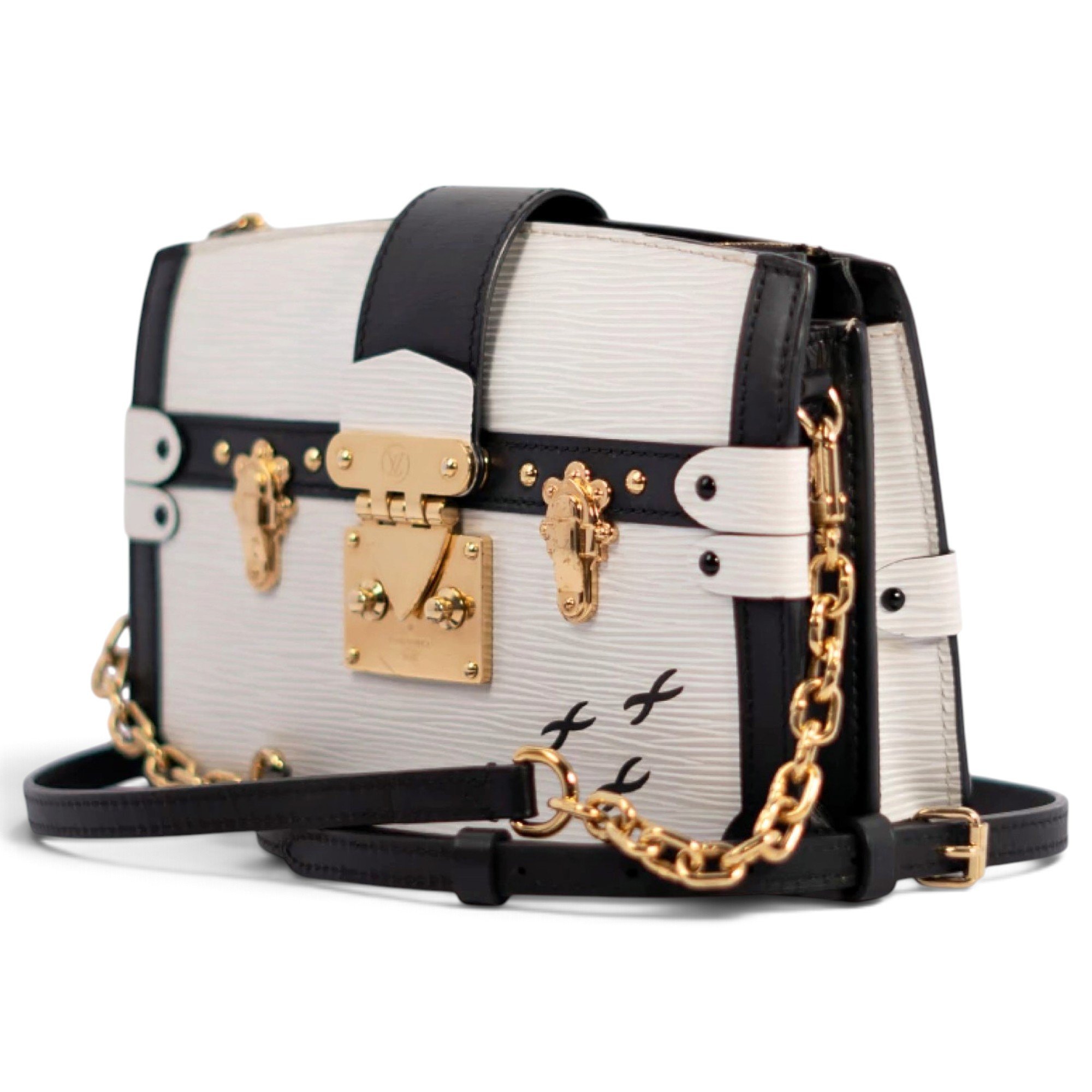 Petite Malle leather crossbody bag