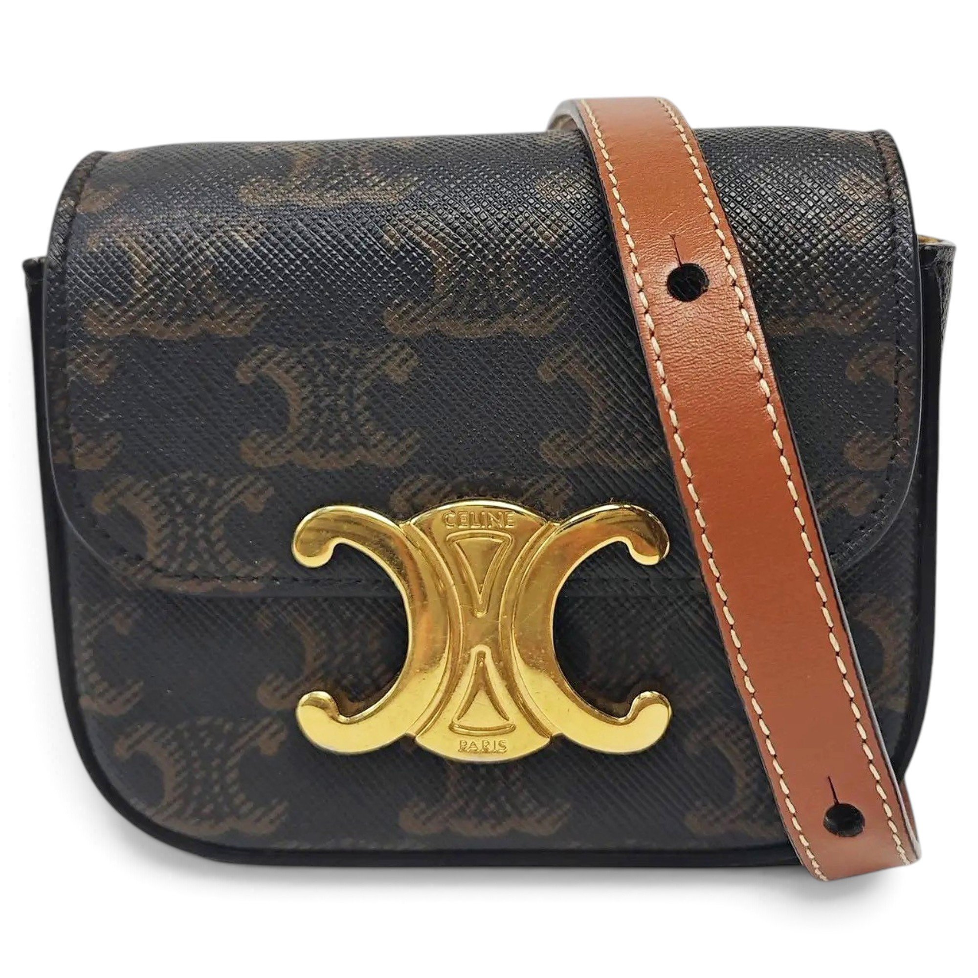 Triomphe leather handbag