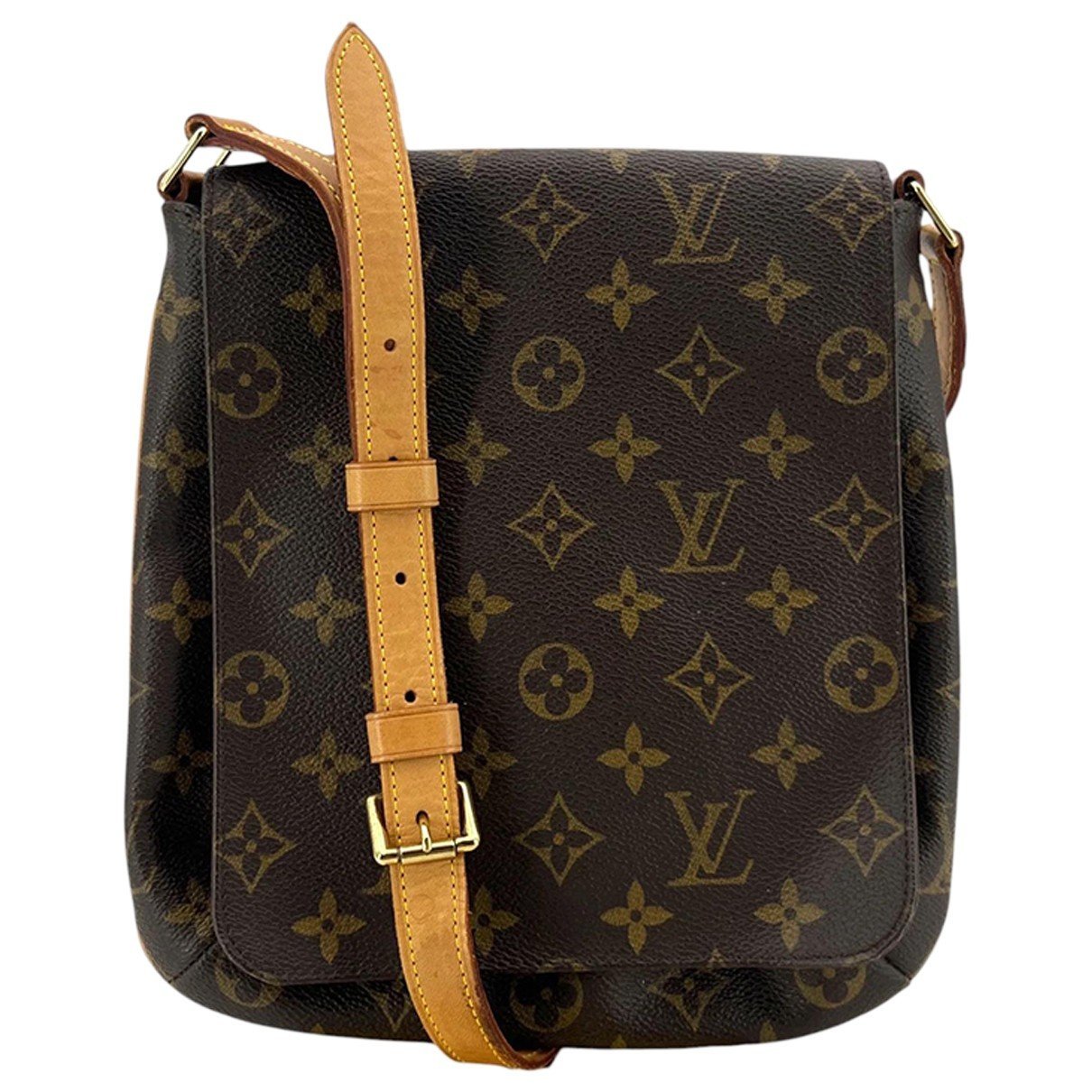 Musette cloth handbag