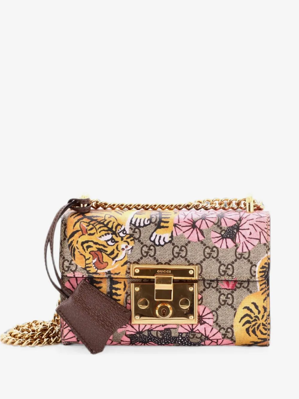 Padlock Bengal Print GG Coated Canvas Small shoulder bag