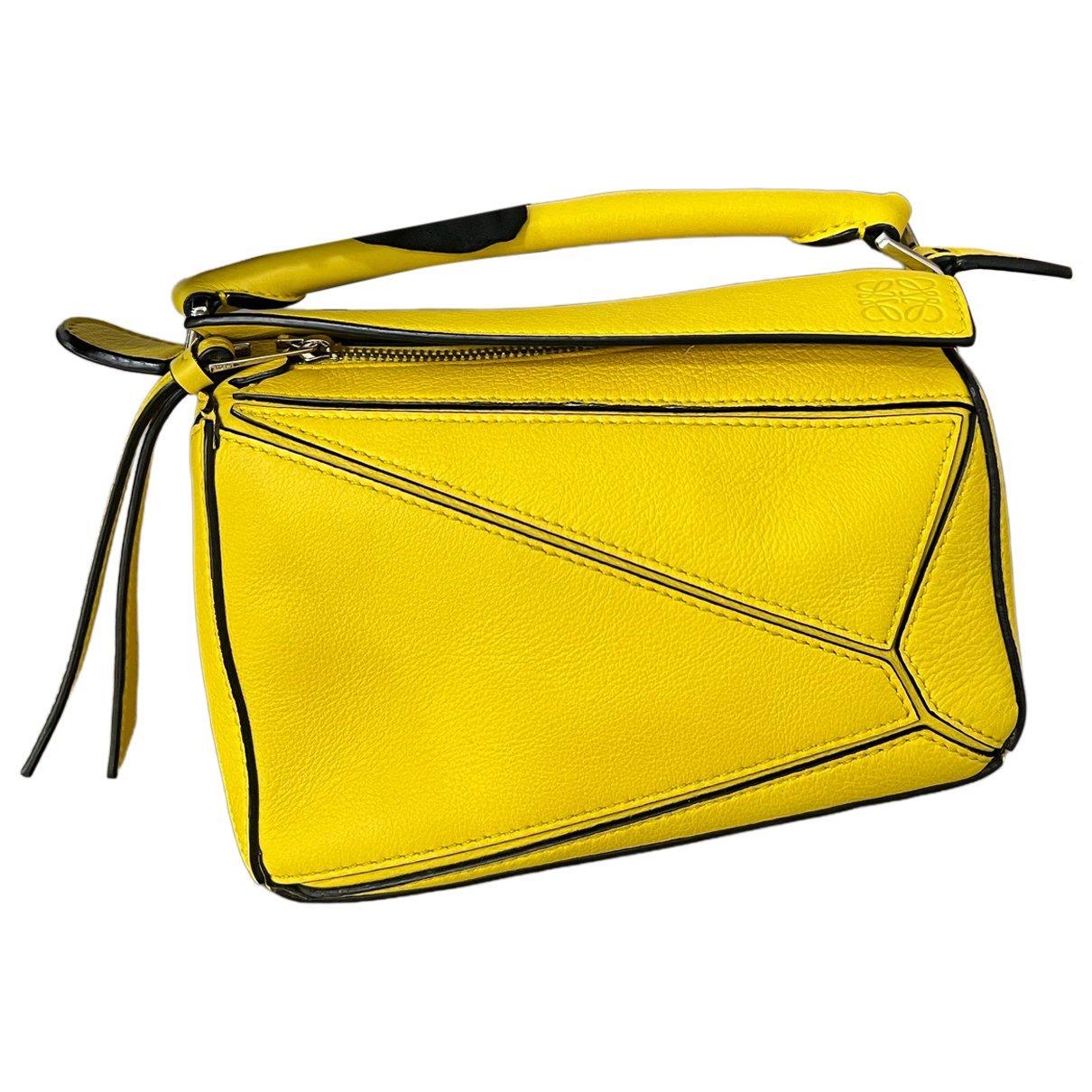 Puzzle leather handbag