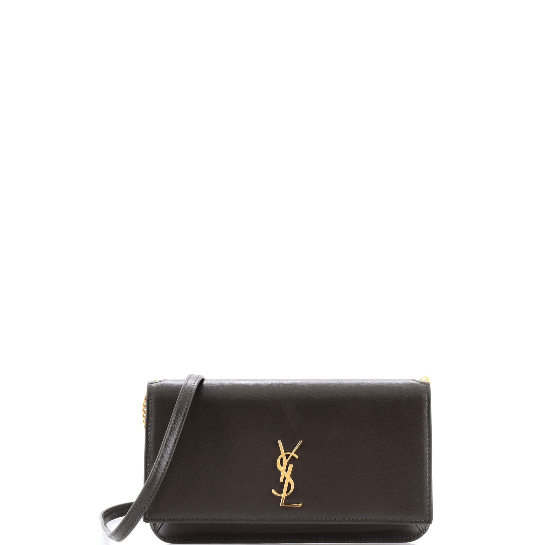 Classic Monogram Phone Holder Shoulder Bag Leather
