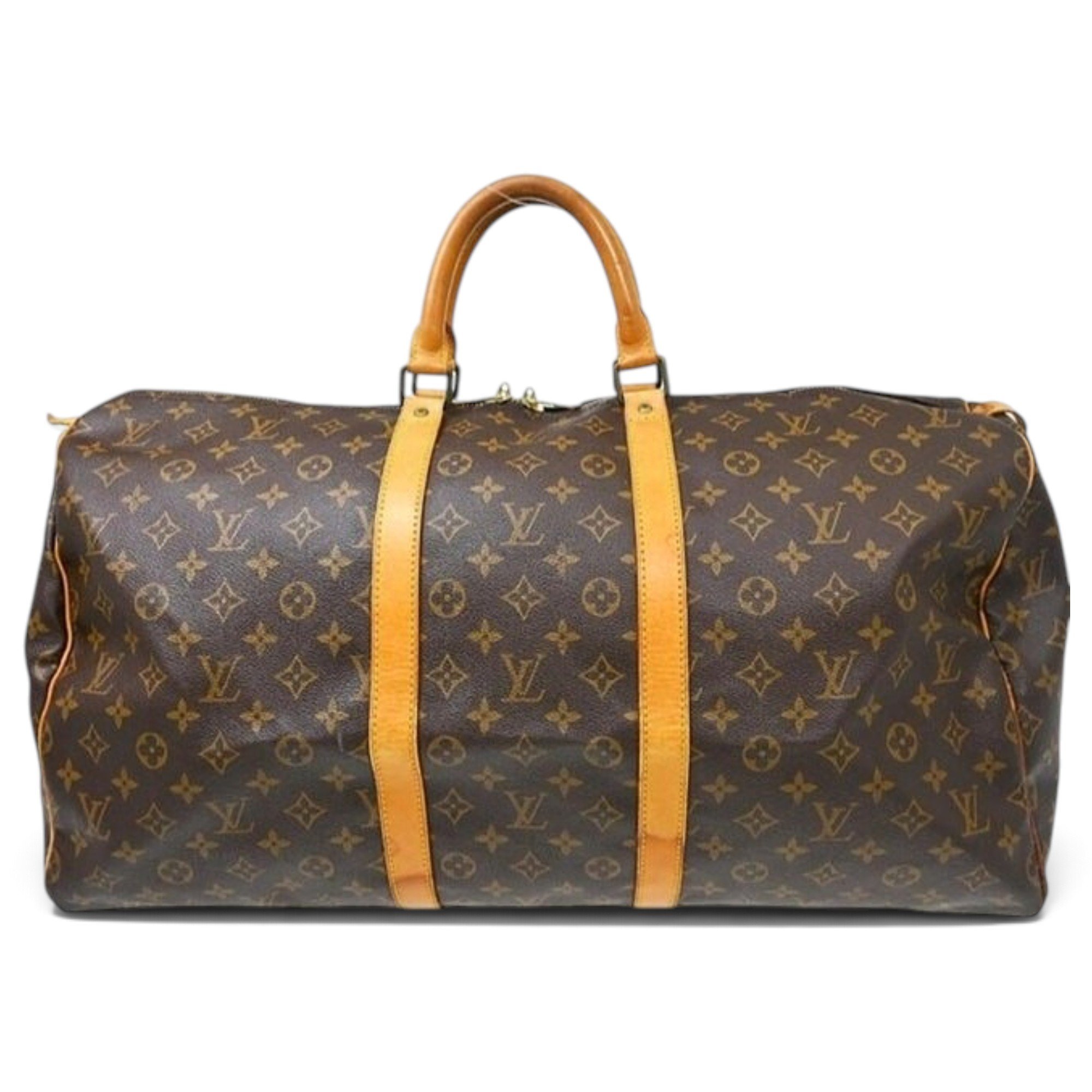 Keepall leather travel bag