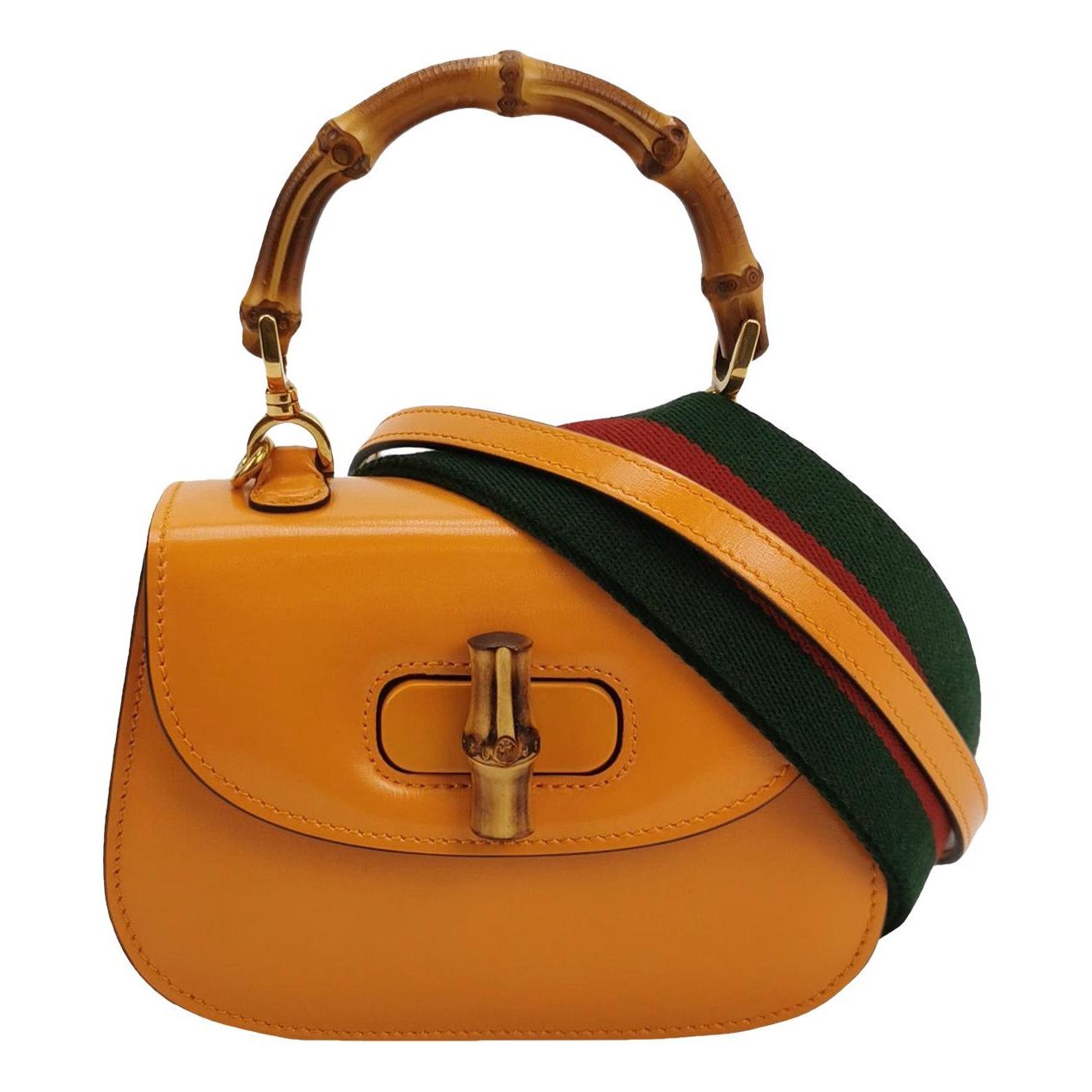 Convertible Bamboo Top Handle leather handbag